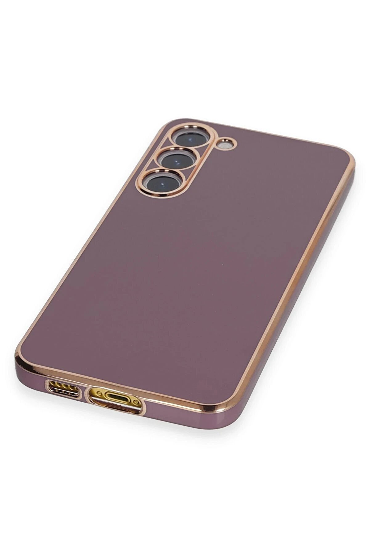 Samsung Galaxy S23 Plus Kılıf Volet Si̇li̇kon - Mor - Dropx1869-9703