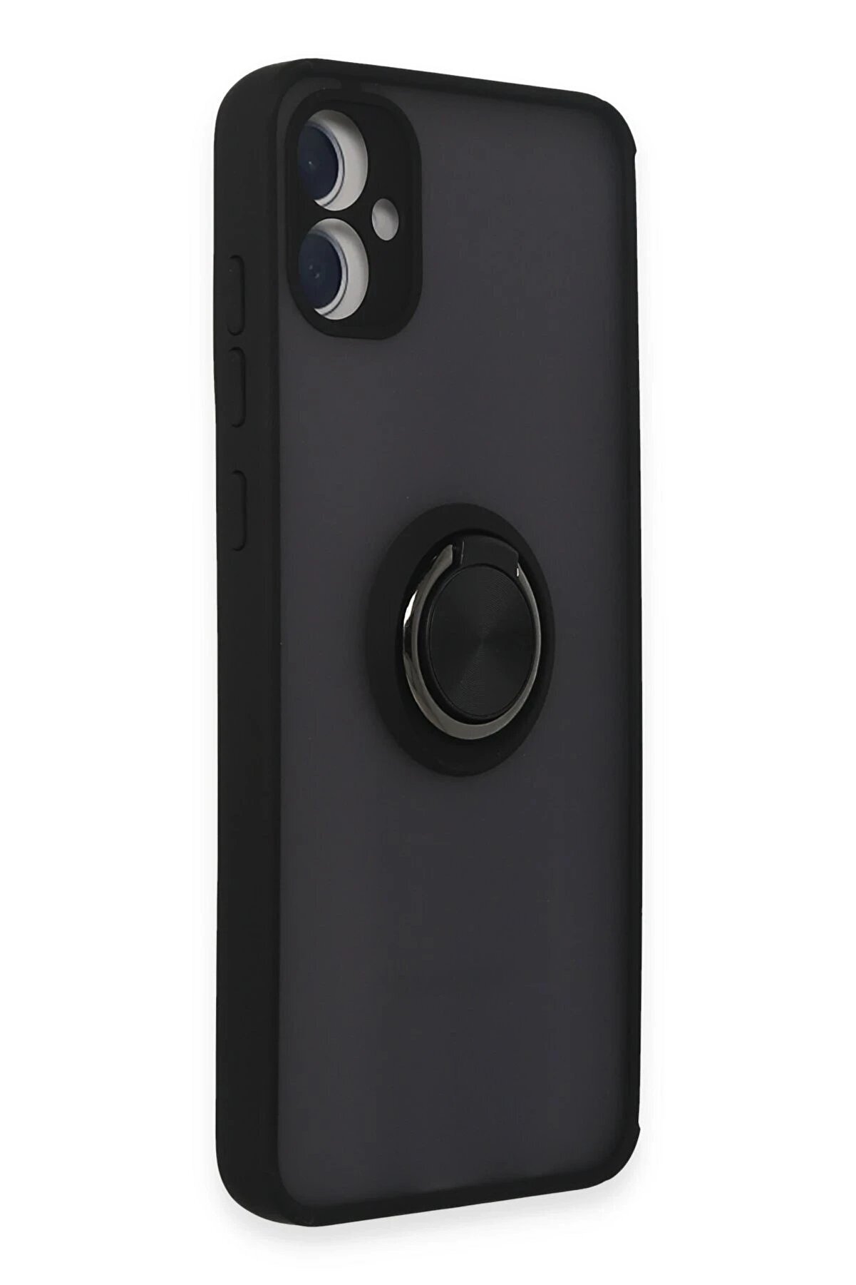 Samsung Galaxy A05 Kılıf Montreal Yüzüklü Si̇li̇kon Kapak - Si̇yah - Dropx1467-2955