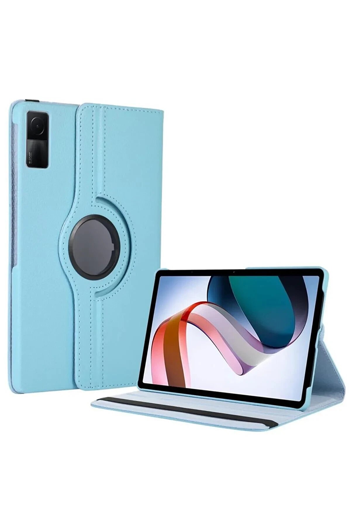 CepteToptan Xiaomi Redmi Pad SE 4G Kılıf 360 Tablet Deri Kılıf - Turkuaz - DROPX6195-5376