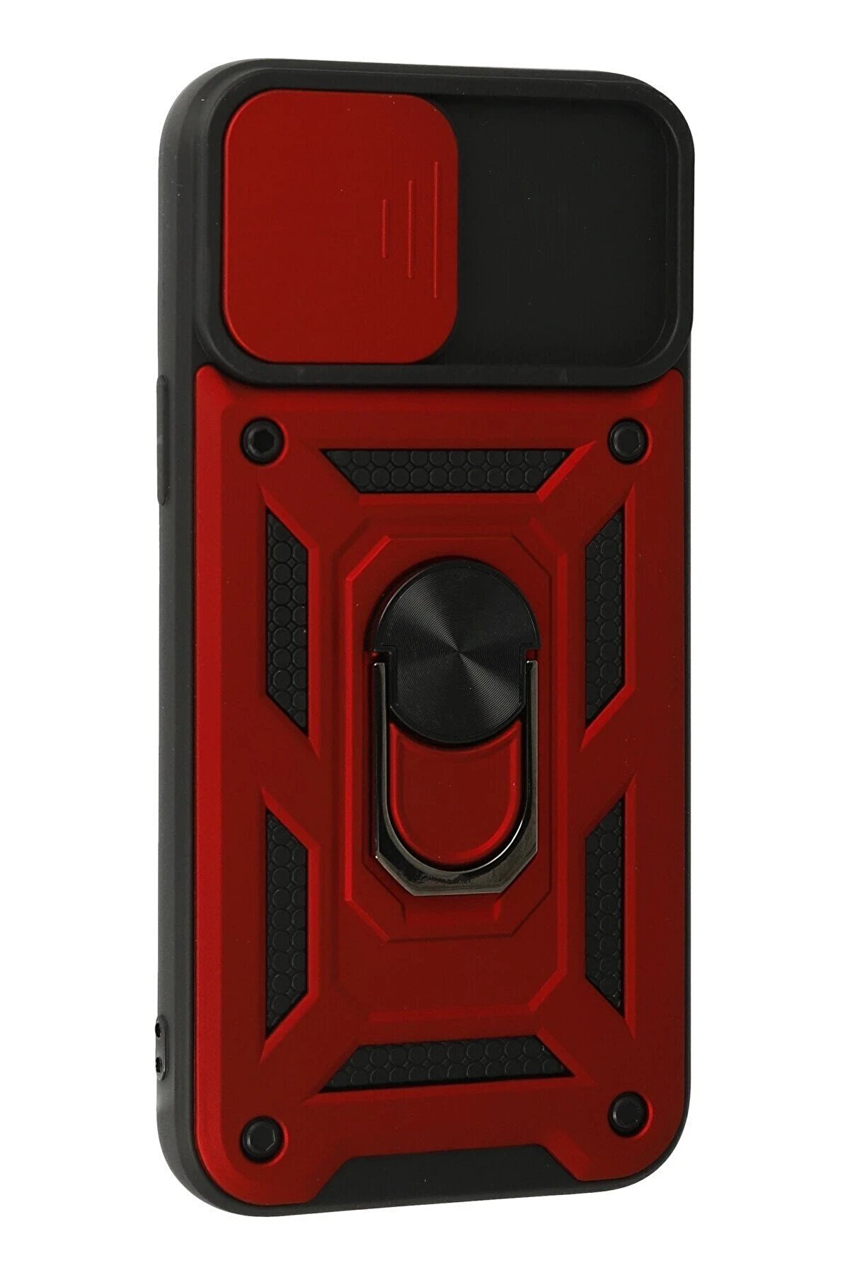 İphone 13 Pro Kılıf Pars Lens Yüzüklü Si̇li̇kon - Kırmızı - Dropx7499-9682