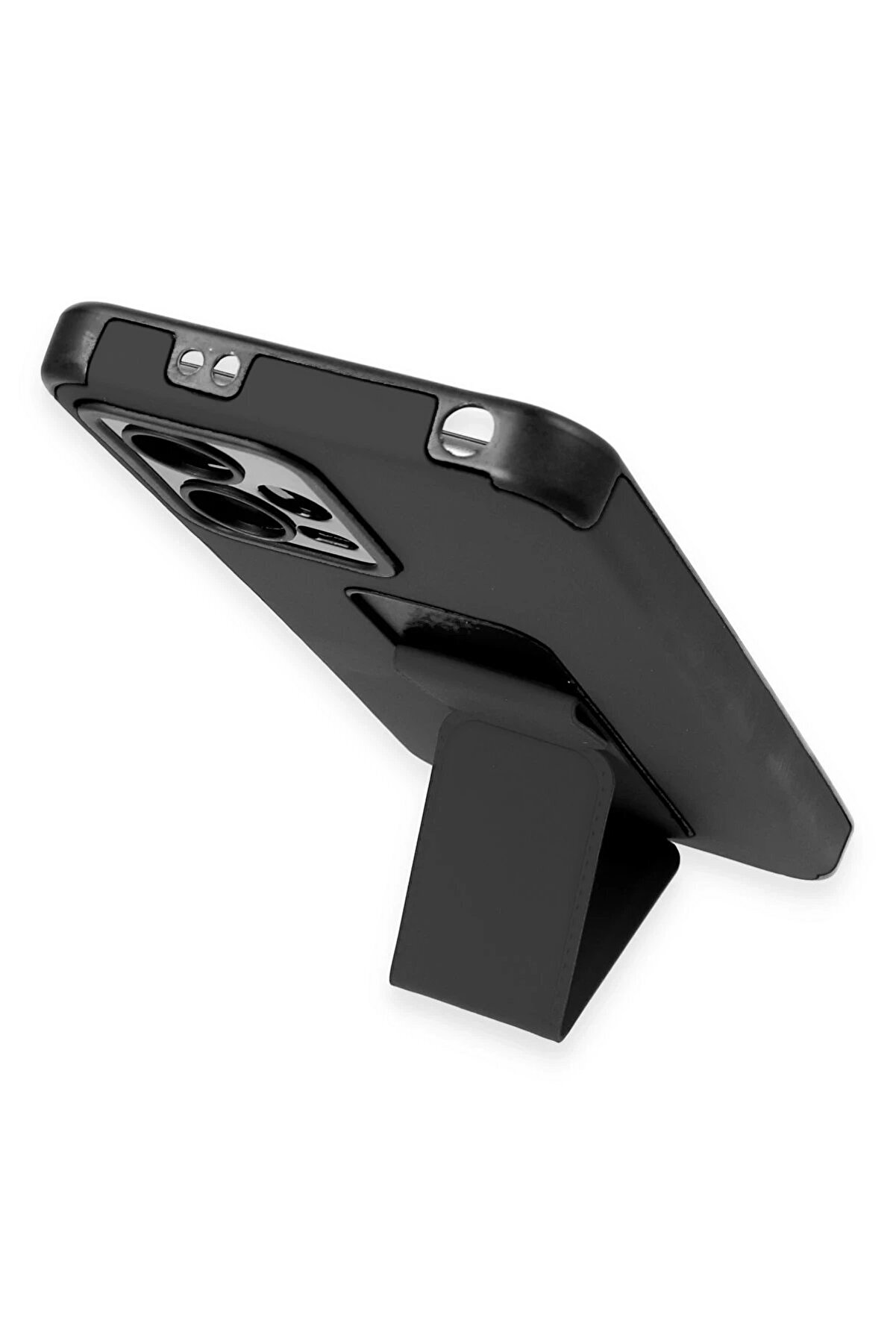 Xi̇aomi̇ Poco X5 5G Kılıf Mega Standlı Si̇li̇kon - Si̇yah - Dropx8556-9107