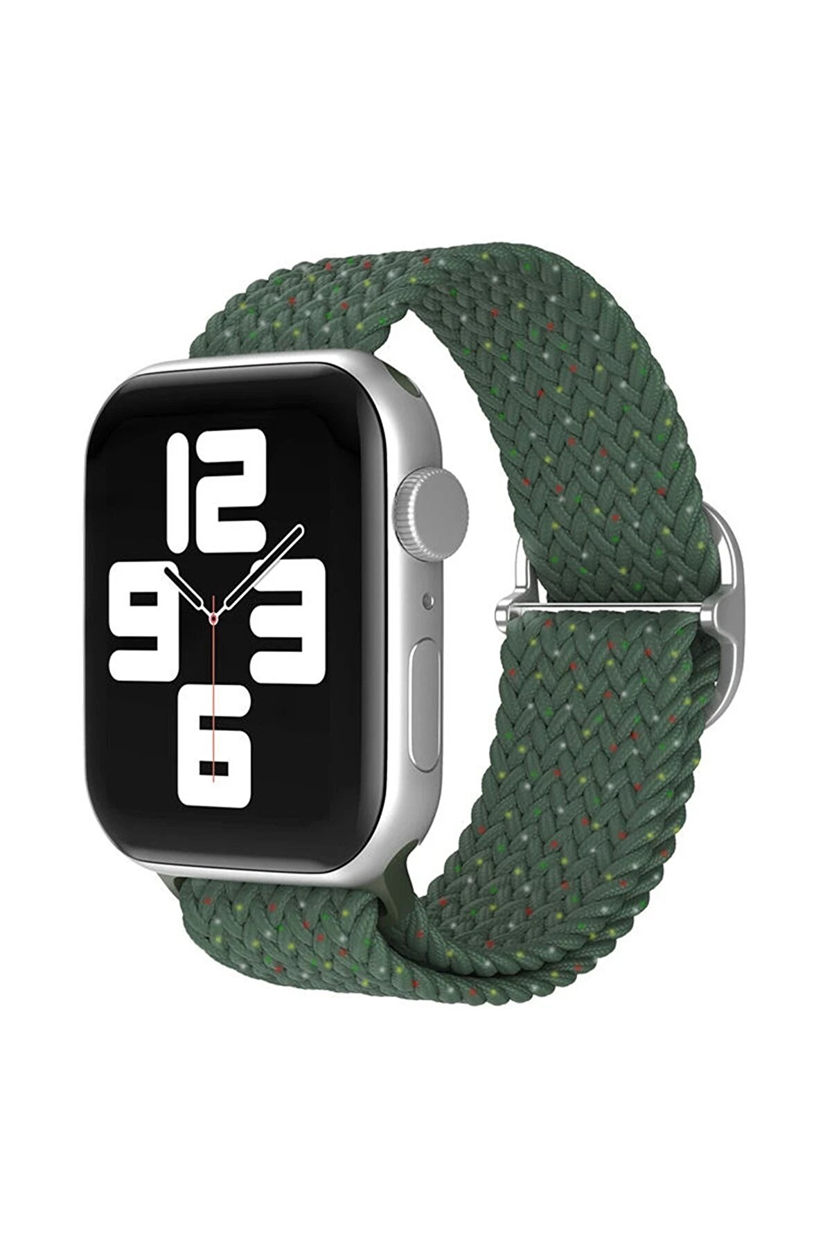 CepteToptan Apple Watch 42mm Star Kordon - Benekli Koyu Yeşil - DROPX7781-8432