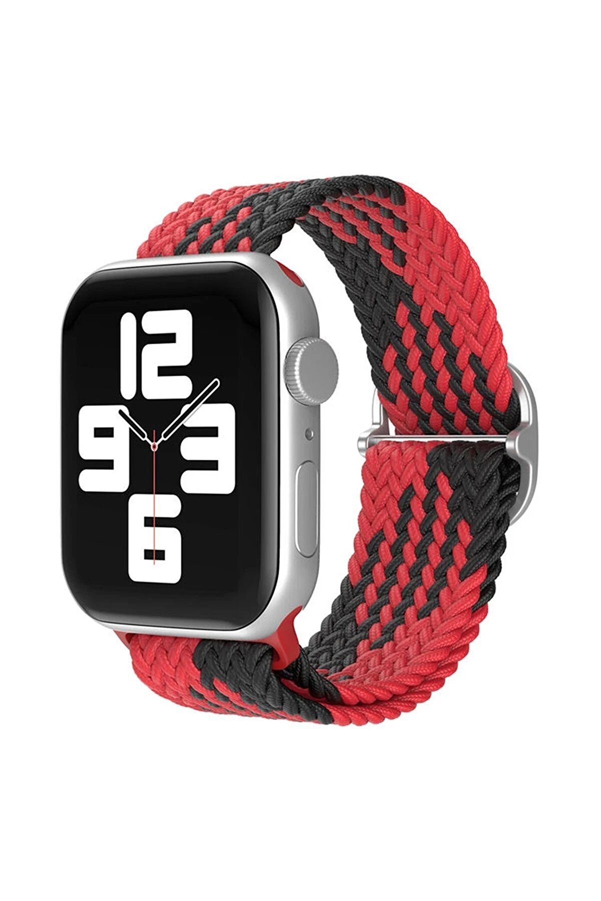 CepteToptan Apple Watch 42mm Star Kordon - Kırmızı-Siyah - DROPX3197-7212