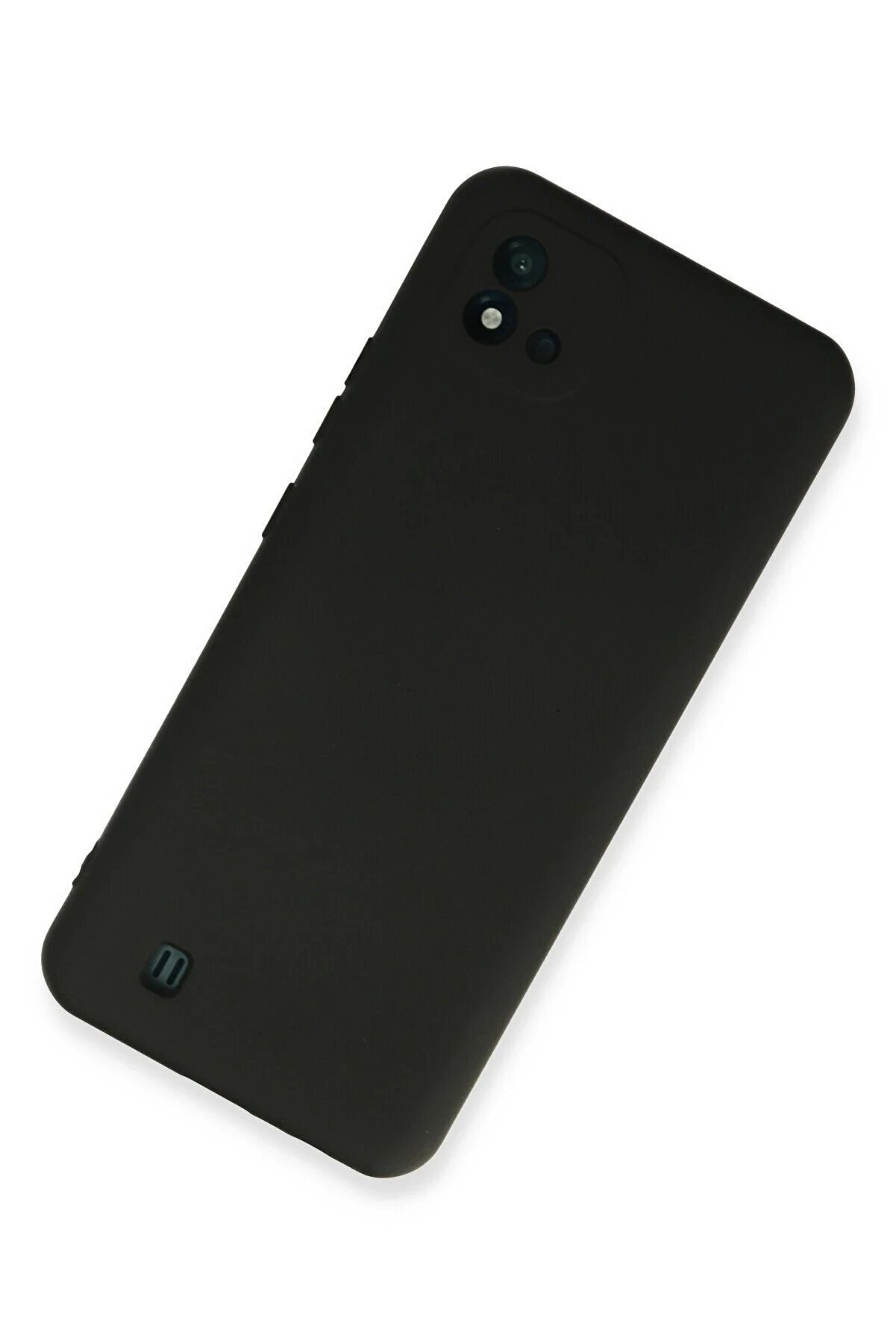 Realme C11 2021 Kılıf Nano İçi̇ Kadi̇fe Si̇li̇kon - Si̇yah - Dropx1708-2042