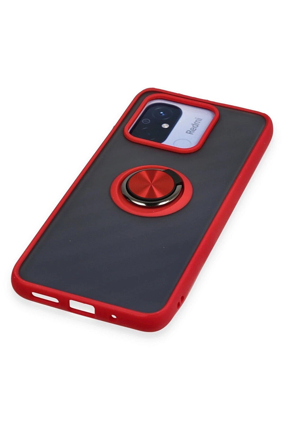 Xi̇aomi̇ Redmi̇ 12C Kılıf Montreal Yüzüklü Si̇li̇kon Kapak - Kırmızı - Dropx6493-9991