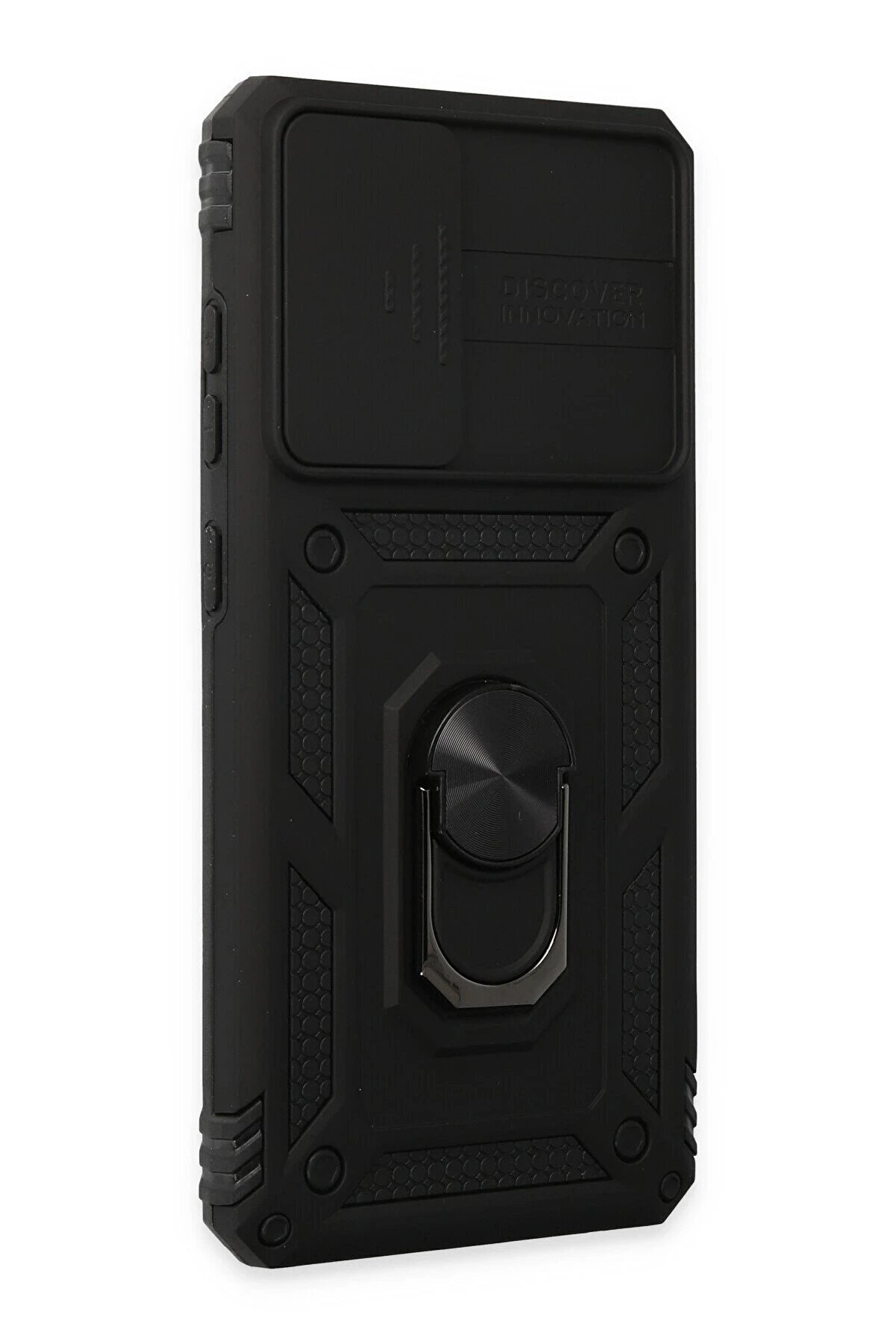 Samsung Galaxy A52 Kılıf Pars Lens Yüzüklü Si̇li̇kon - Si̇yah - Dropx1154-8115