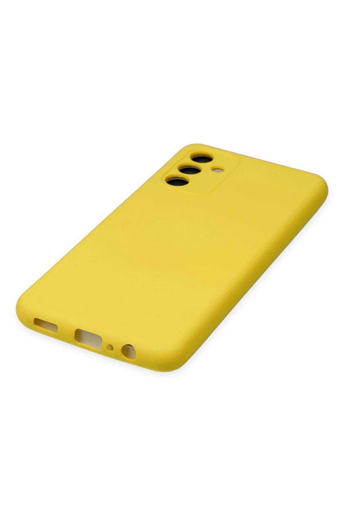 Samsung Galaxy A04S Kılıf Nano İçi̇ Kadi̇fe Si̇li̇kon - Sarı - Dropx4197-8593