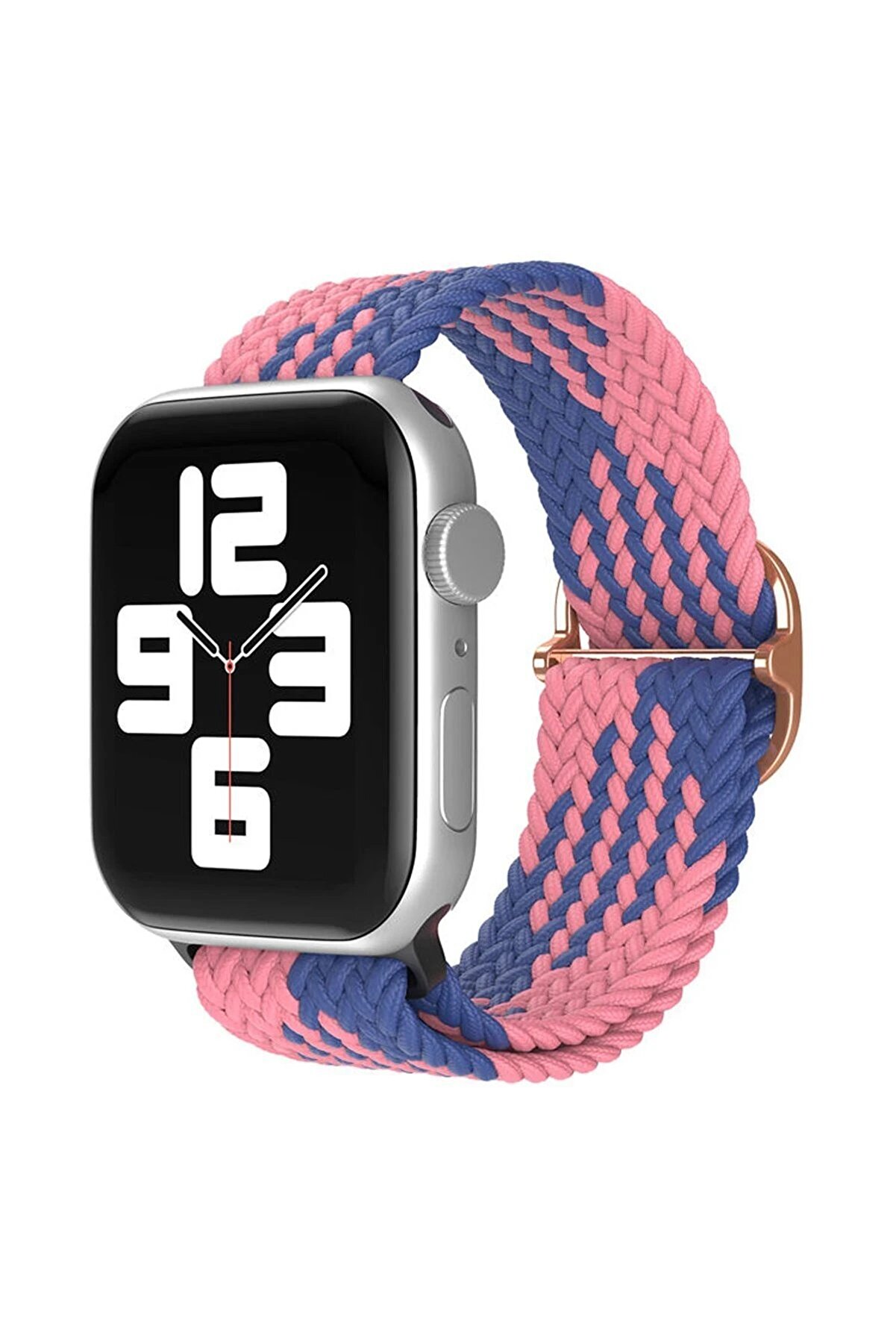 CepteToptan Apple Watch 38mm Star Kordon - Pembe-Mavi - DROPX5159-8991