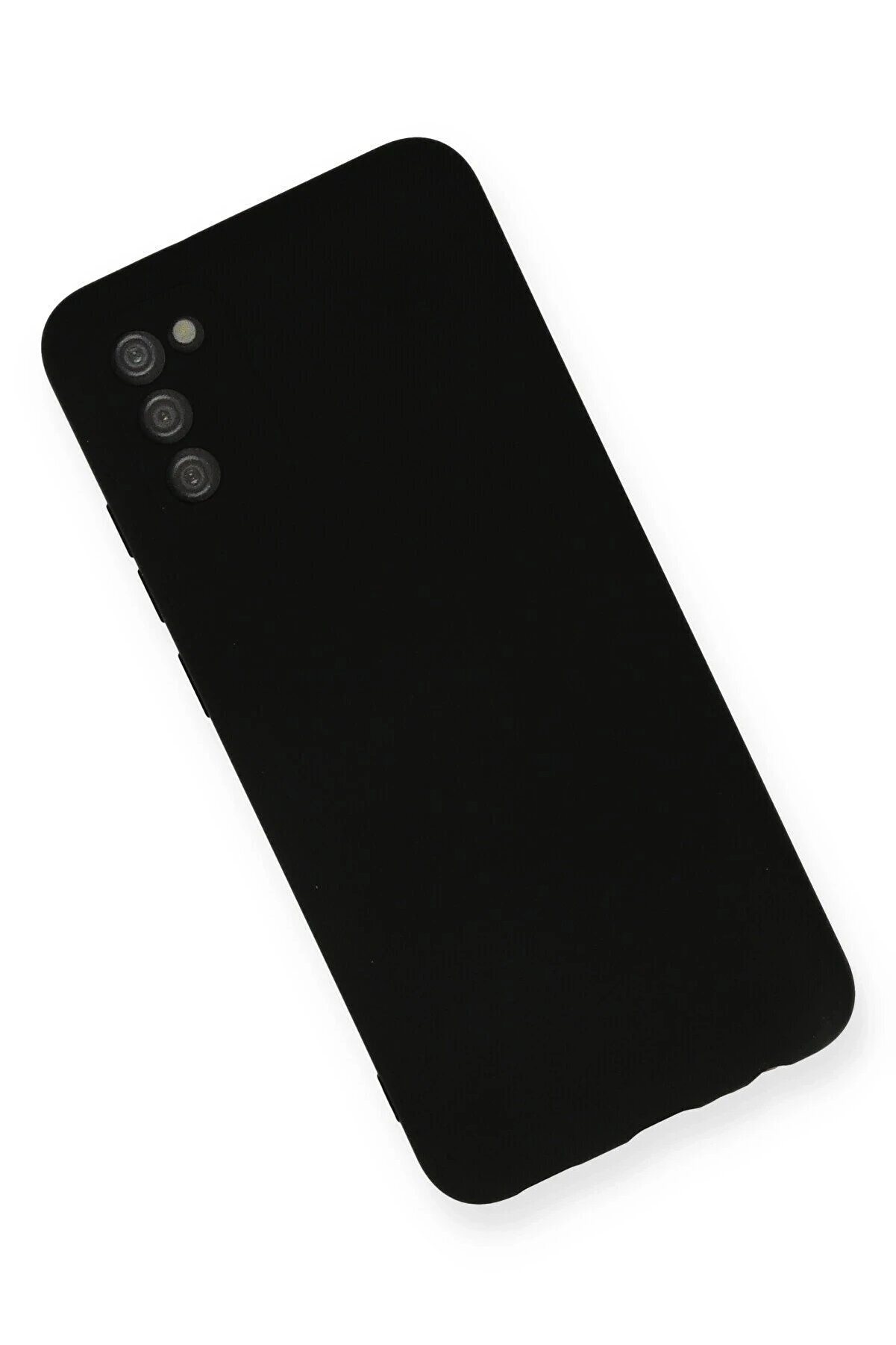 Samsung Galaxy A03S Kılıf Nano İçi̇ Kadi̇fe Si̇li̇kon - Si̇yah - Dropx8283-9332