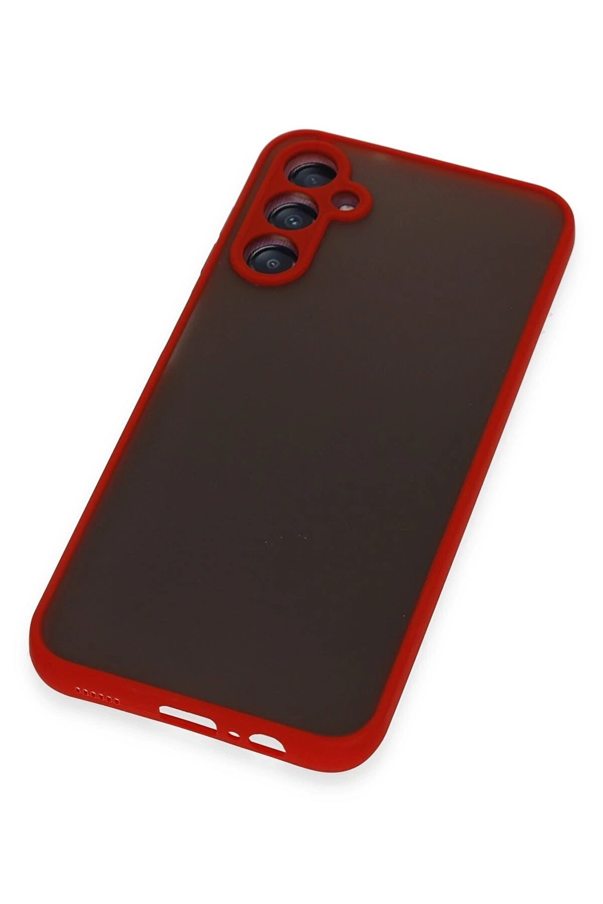 Samsung Galaxy A14 4G Kılıf Montreal Si̇li̇kon Kapak - Kırmızı - Dropx4081-2750