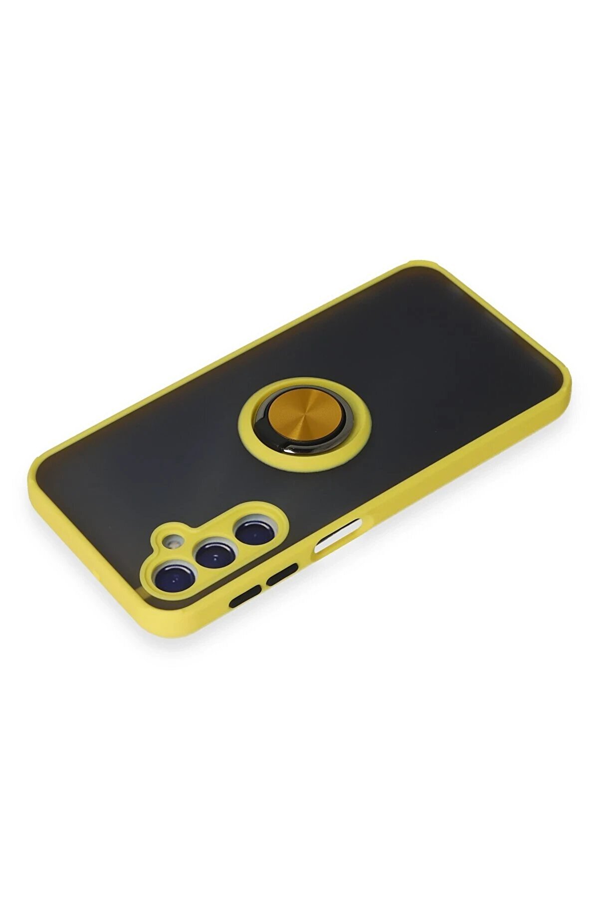 Samsung Galaxy M34 5G Kılıf Montreal Yüzüklü Si̇li̇kon Kapak - Sarı - Dropx8369-9909