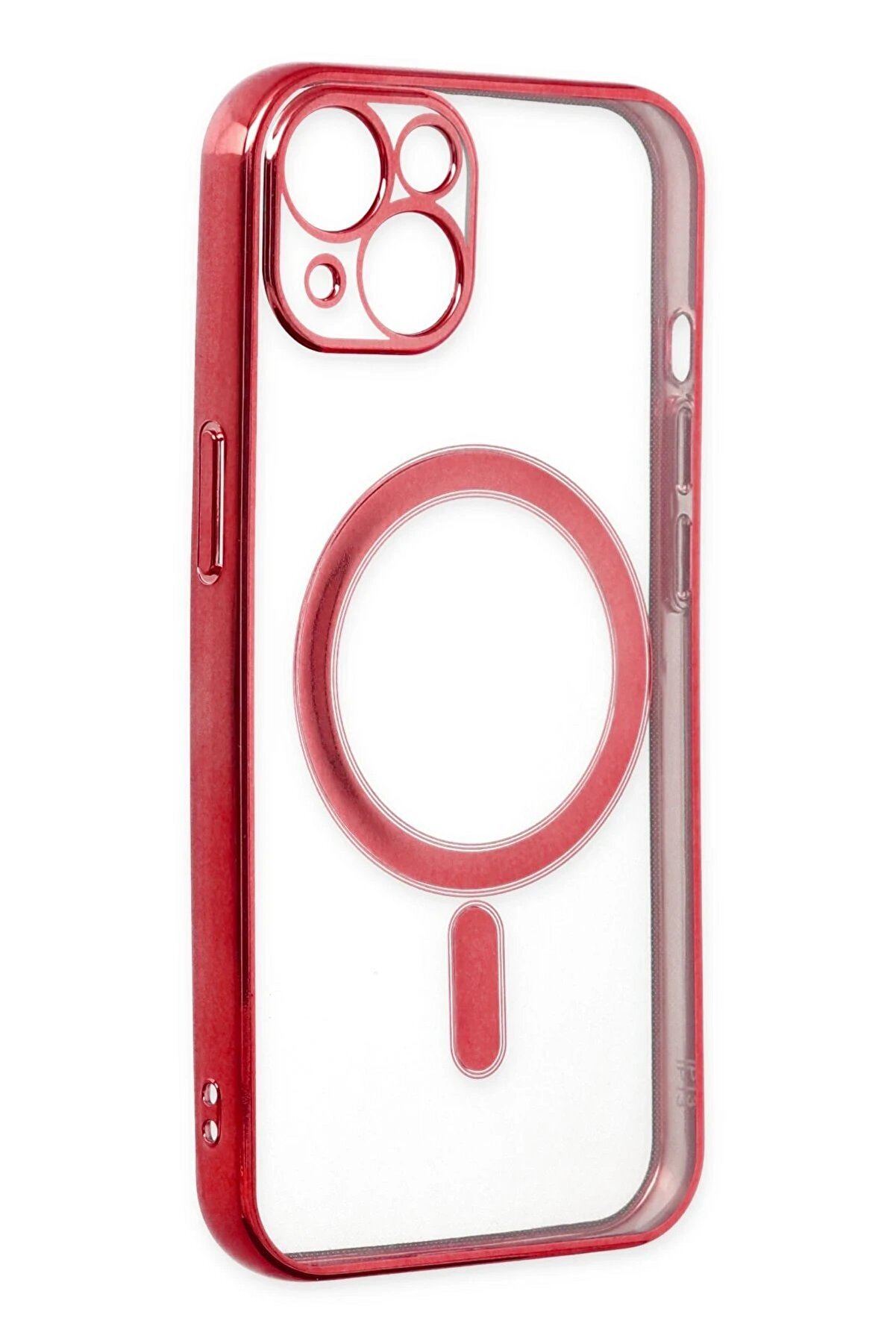 İphone 14 Plus Kılıf Magneti̇csafe Lazer Si̇li̇kon - Kırmızı - Dropx6202-9440