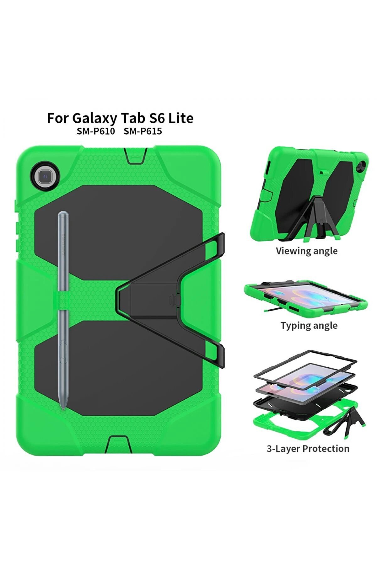 Samsung Galaxy Tab A7 10.4 Kılıf Gri̇ffi̇n Tablet Kapak - Yeşi̇l - Dropx7293-5538