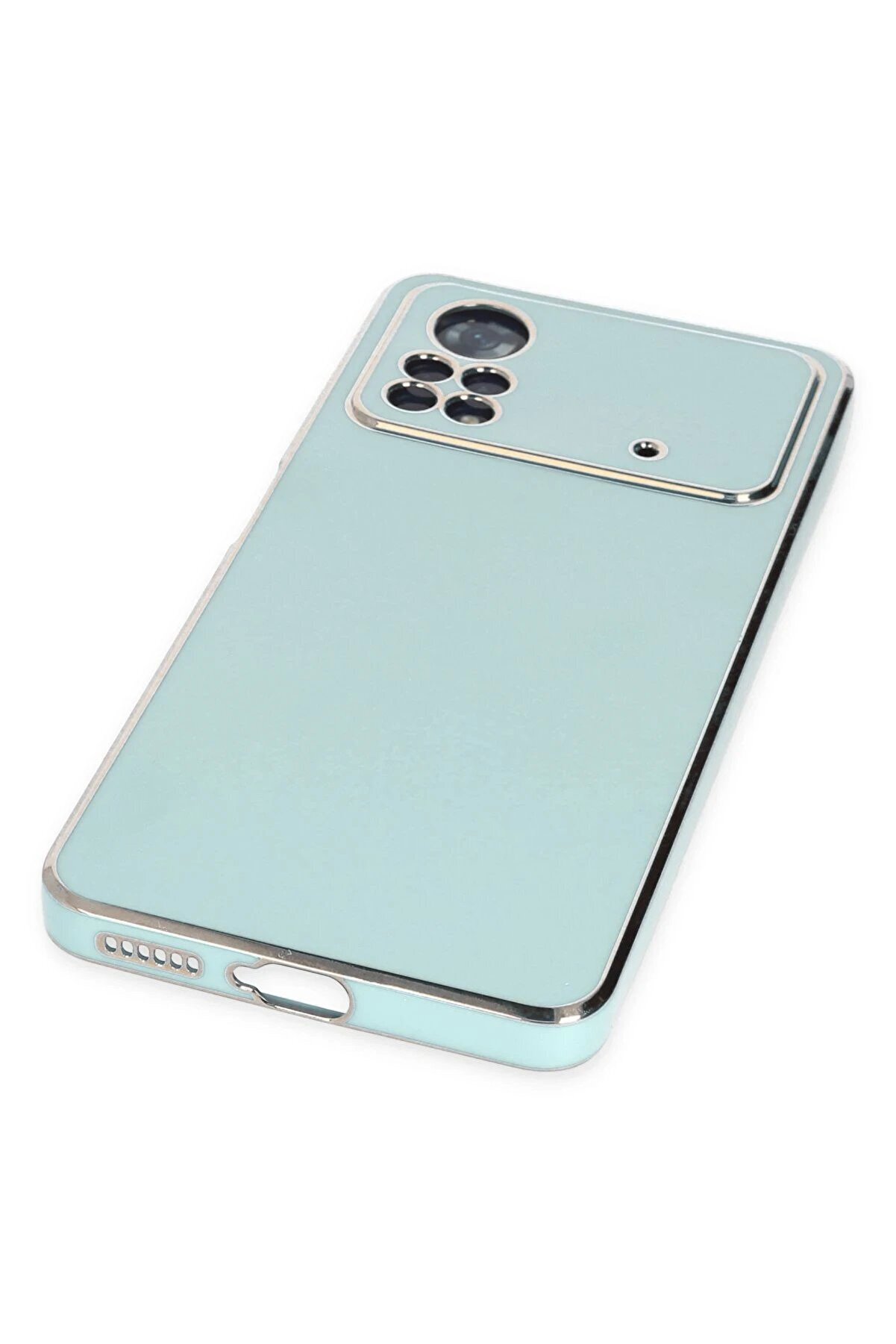 Xi̇aomi̇ Poco X4 Pro 5G Kılıf Volet Si̇li̇kon - Açık Yeşi̇l - Dropx1397-6997