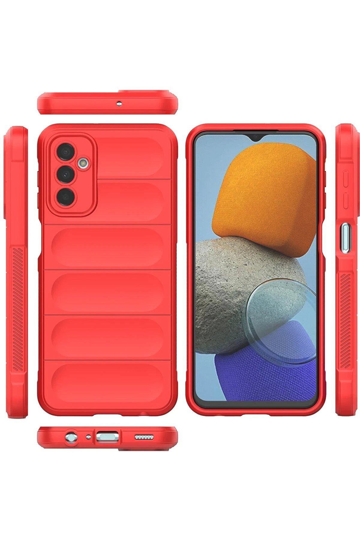 Samsung Galaxy M23 Kılıf Opti̇mum Si̇li̇kon - Kırmızı - Dropx7114-8588