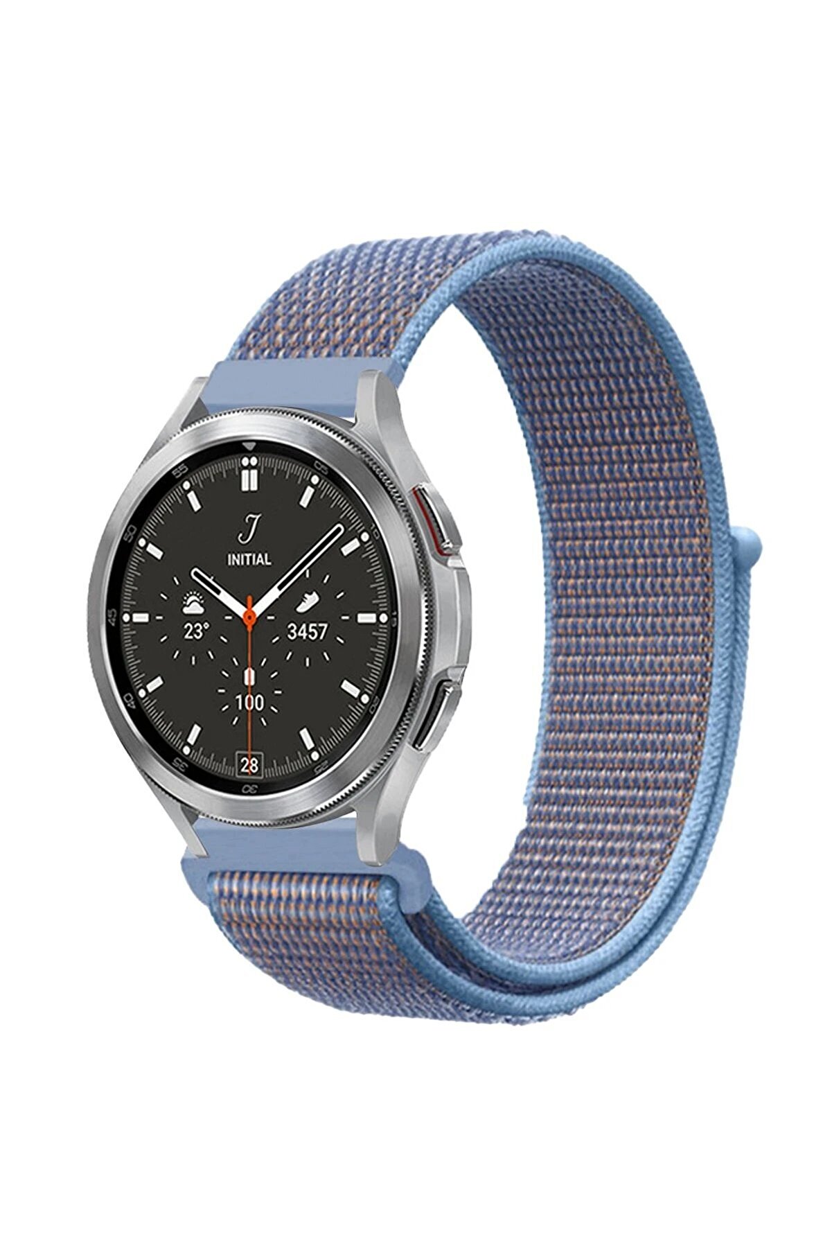 CepteToptan Watch 22mm Hasırlı Cırtcırtlı Kordon - Mavi - DROPX1537-5450