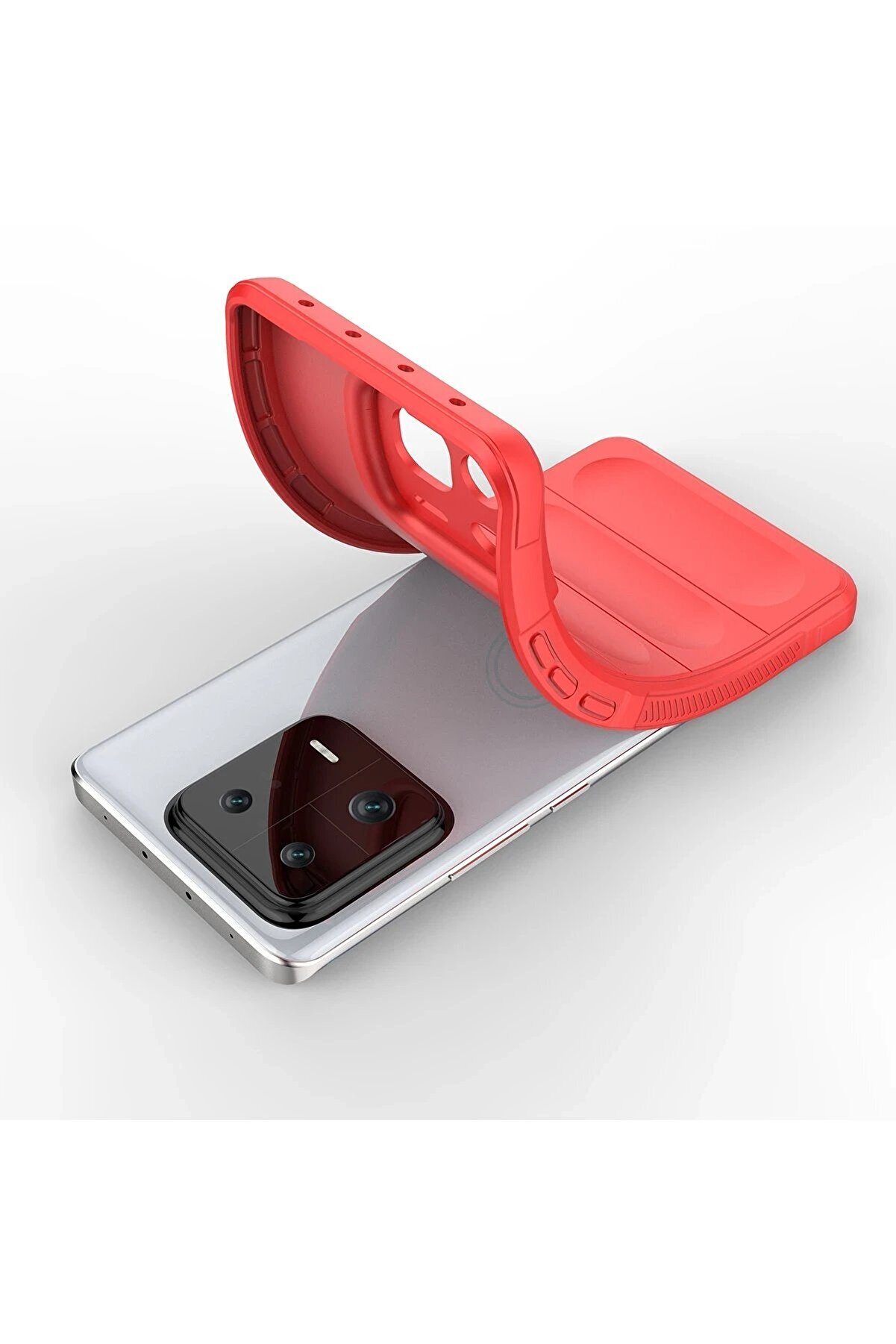 Xi̇aomi̇ Mi̇ 13 Pro Kılıf Opti̇mum Si̇li̇kon - Kırmızı - Dropx8555-2602