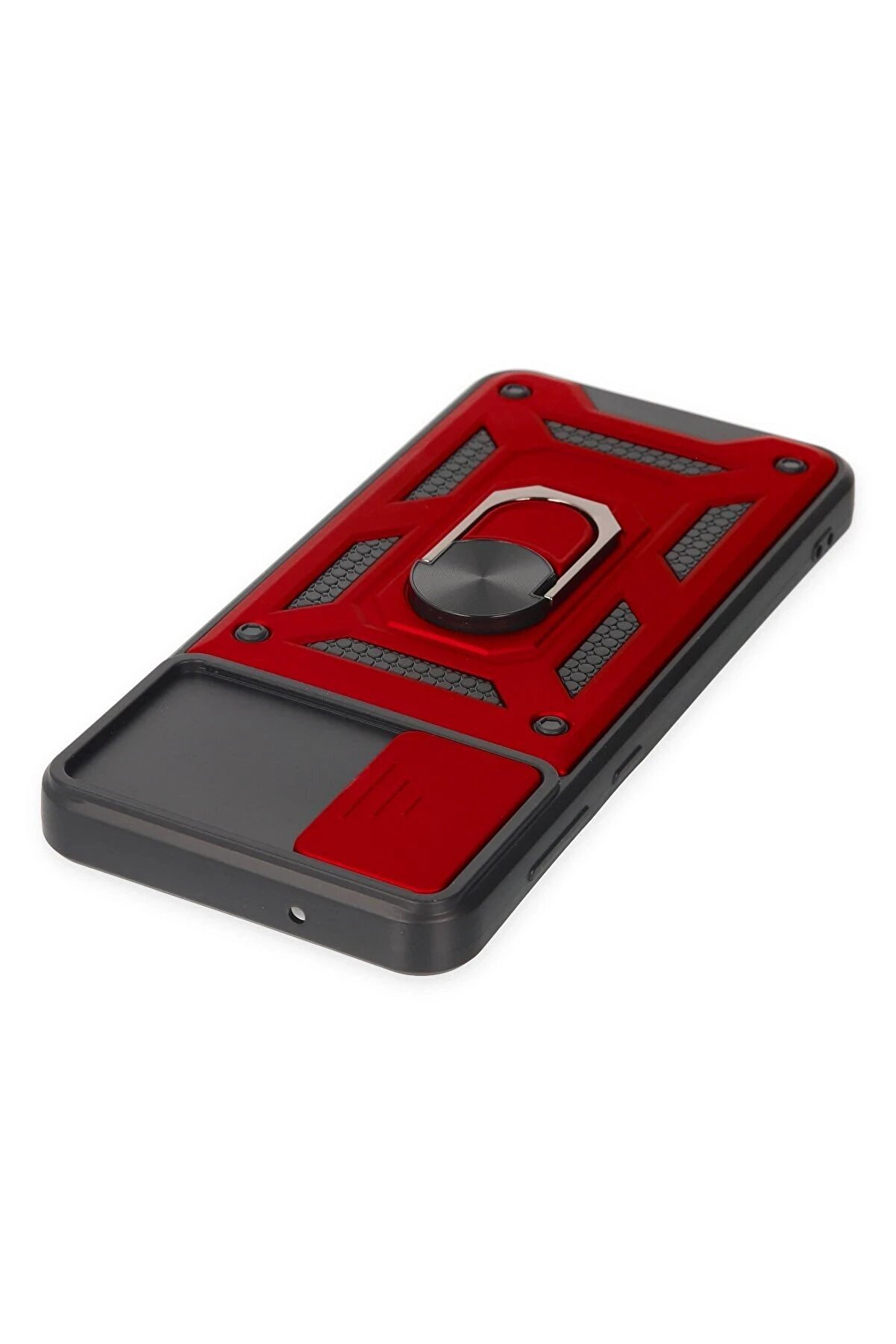 Samsung Galaxy A04 Kılıf Pars Lens Yüzüklü Si̇li̇kon - Kırmızı - Dropx7366-5829