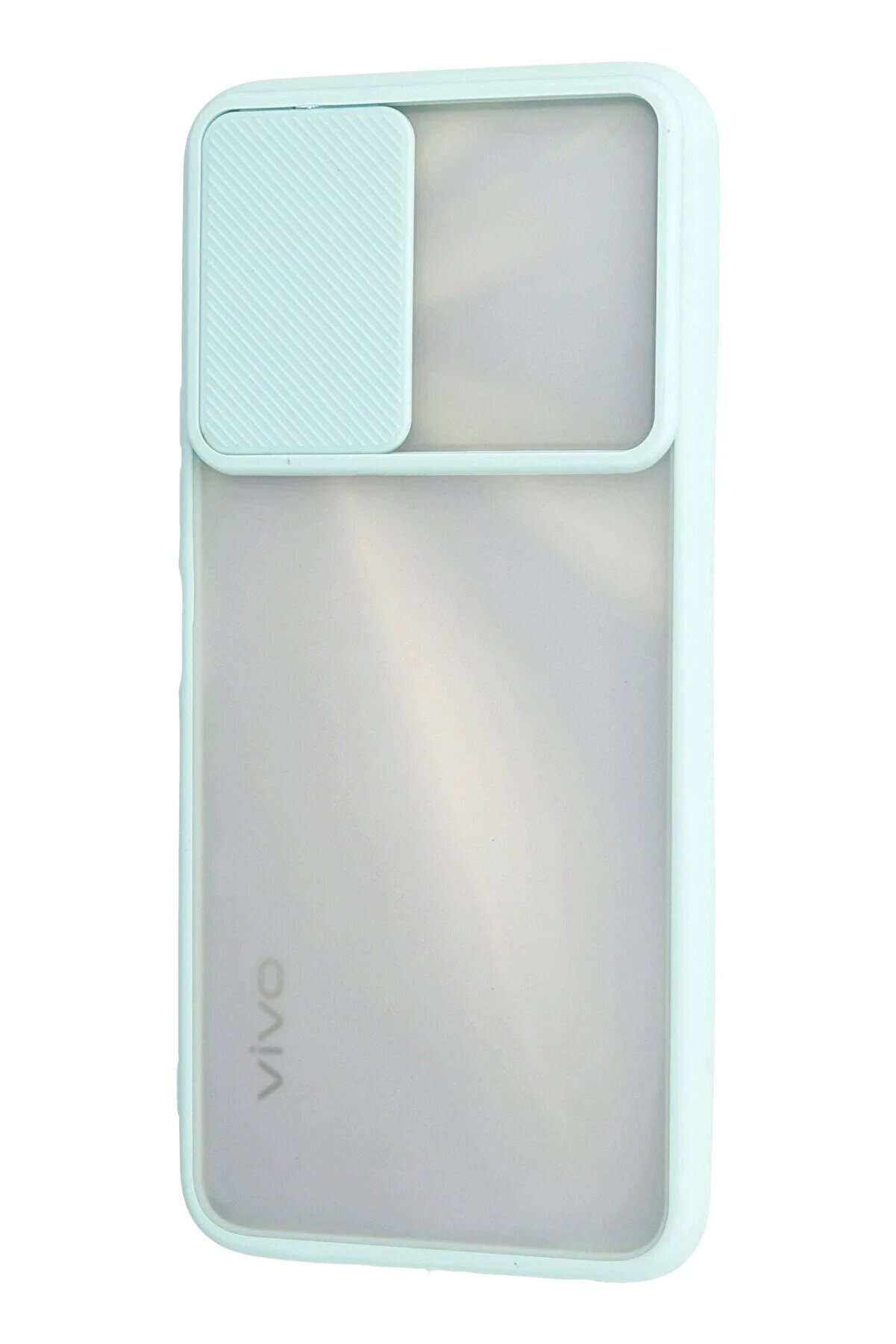 Vi̇vo Y11S Kılıf Palm Buzlu Kamera Sürgülü Si̇li̇kon - Turkuaz - Dropx2152-5696