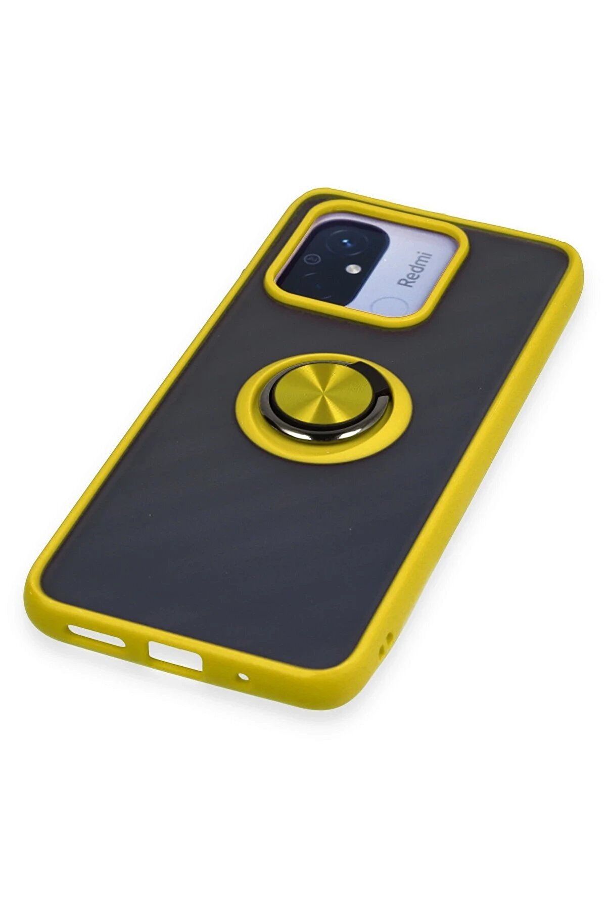Xi̇aomi̇ Redmi̇ 12C Kılıf Montreal Yüzüklü Si̇li̇kon Kapak - Sarı - Dropx1180-1229