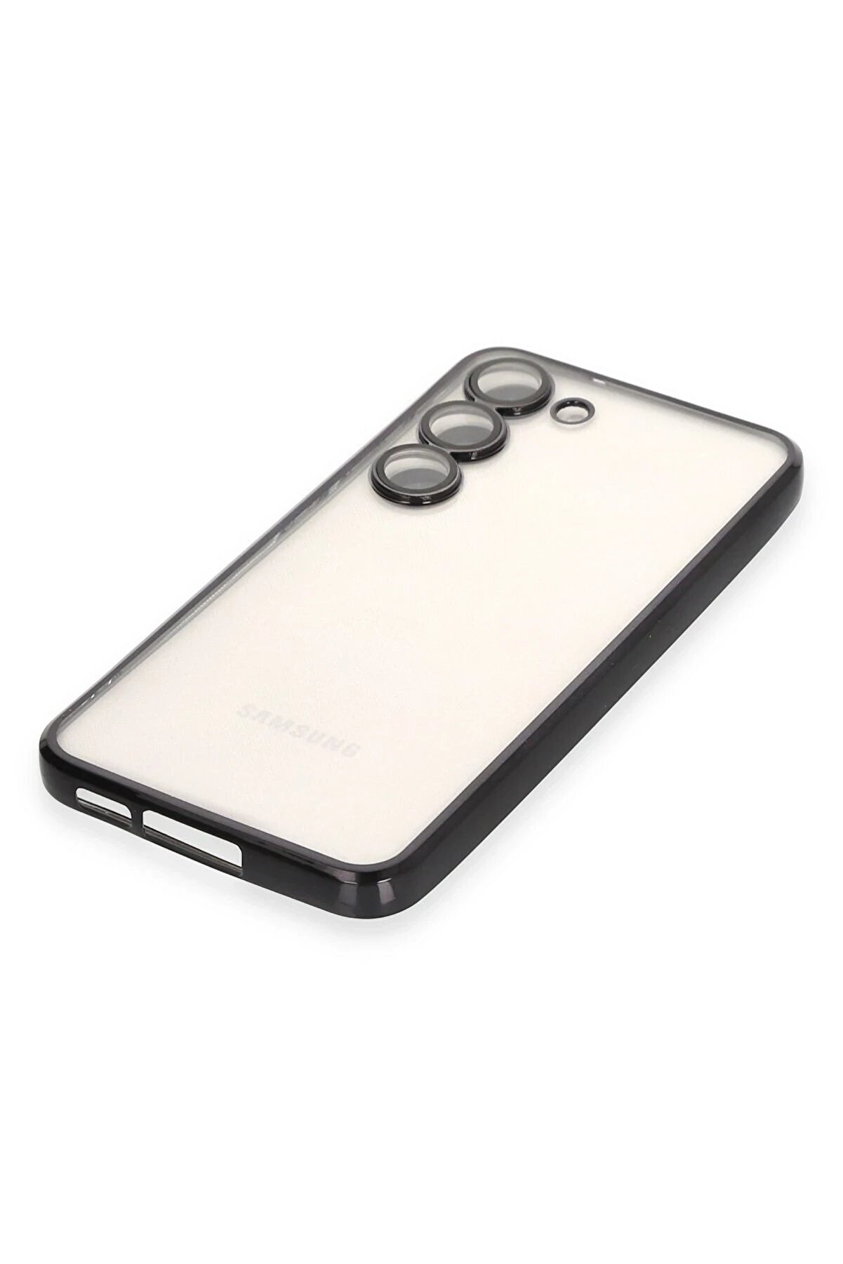 Samsung Galaxy S23 Kılıf Lensli̇ Si̇li̇kon - Si̇yah - Dropx9562-5378