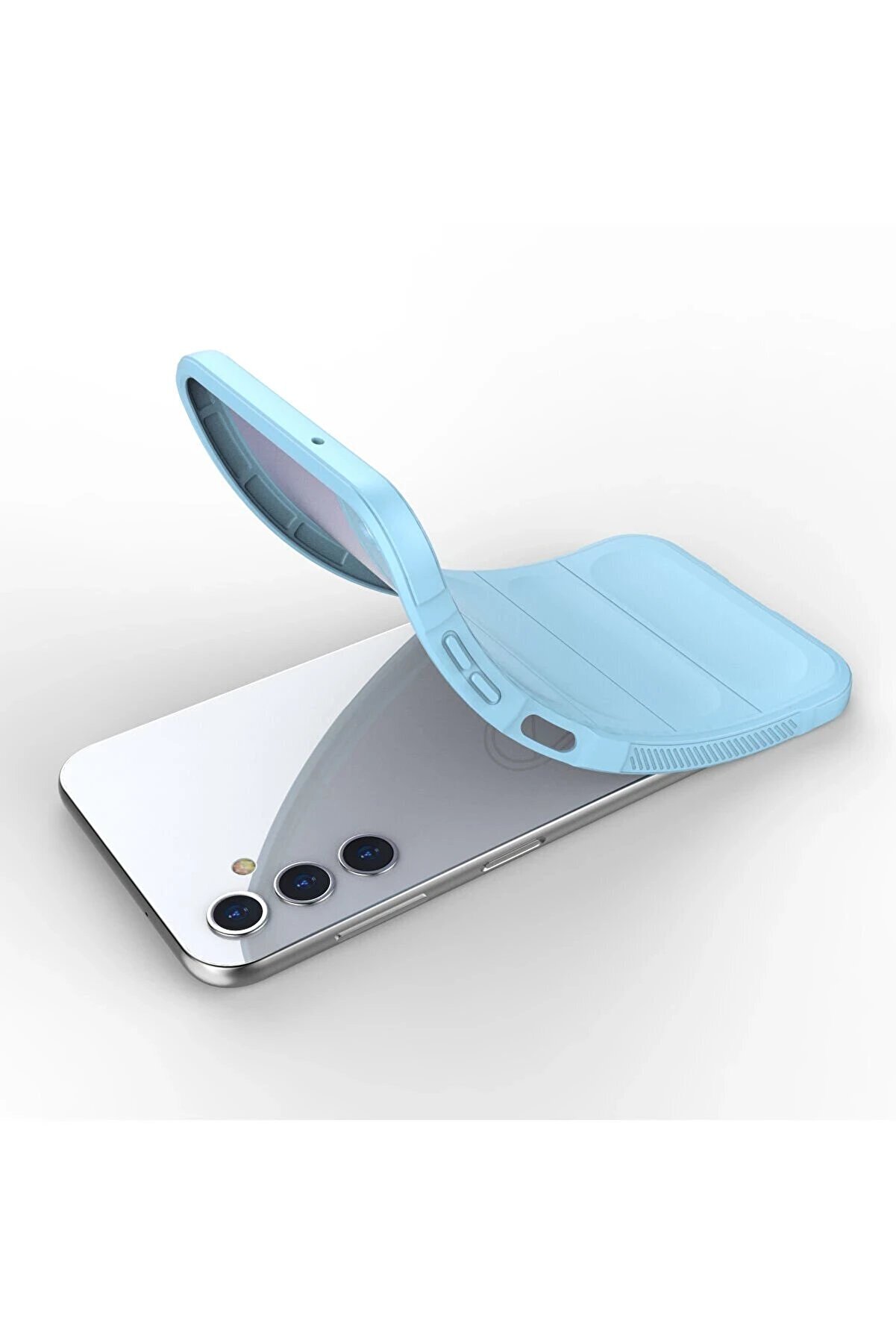 Samsung Galaxy A14 4G Kılıf Opti̇mum Si̇li̇kon - Sky Blue - Dropx8399-9036