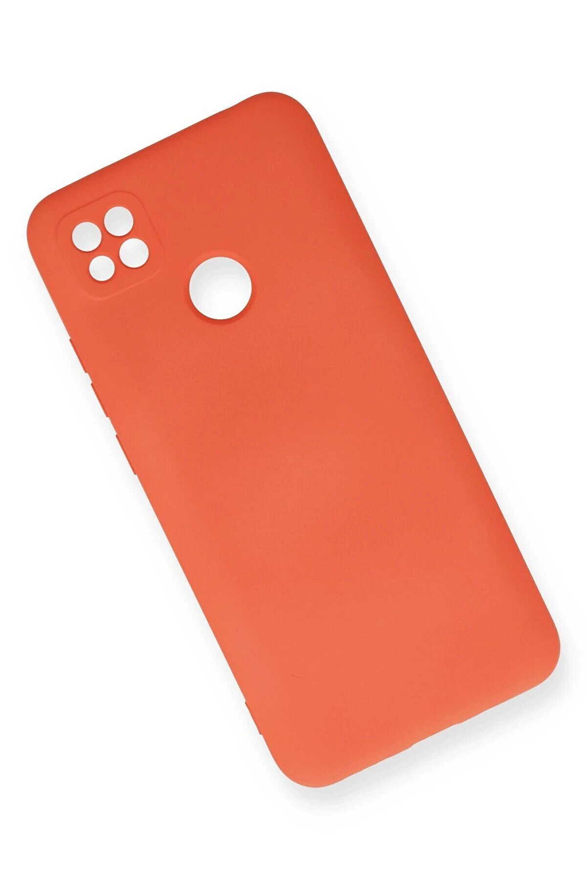 Xi̇aomi̇ Redmi̇ 9C Kılıf Nano İçi̇ Kadi̇fe Si̇li̇kon - Turuncu - Dropx7627-2508