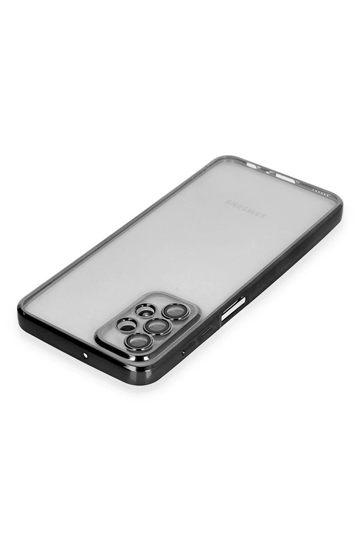 Samsung Galaxy A23 4G Kılıf Lensli̇ Si̇li̇kon - Si̇yah - Dropx3361-3455