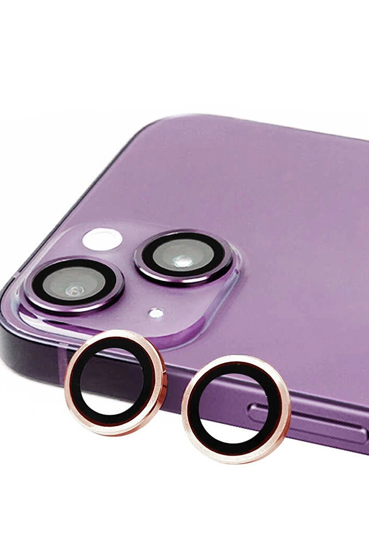 CepteToptan iPhone 15 Plus Raze Metal Kamera Lens - Pembe - DROPX5473-8437