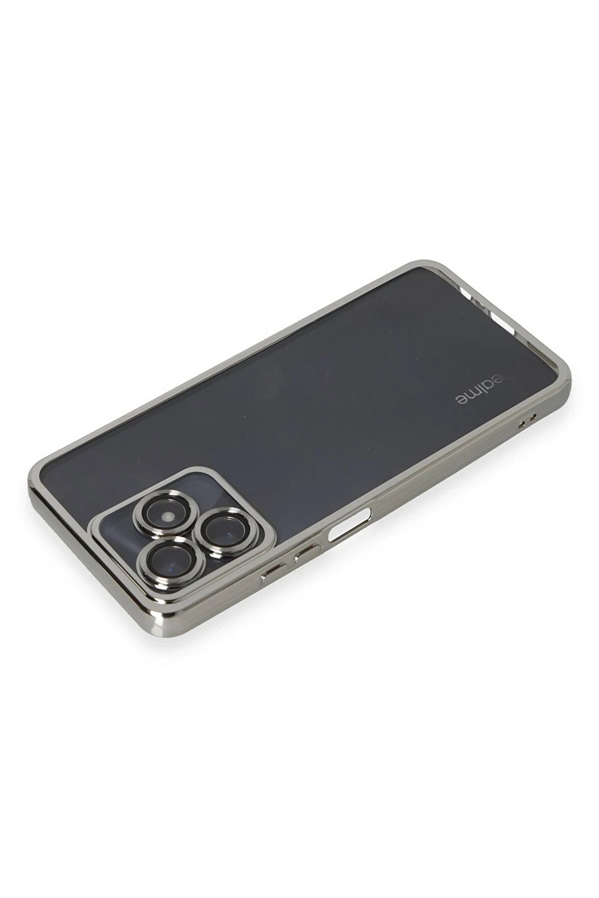 Realme C53 Kılıf Lensli̇ Si̇li̇kon - Gümüş - Dropx2385-6353