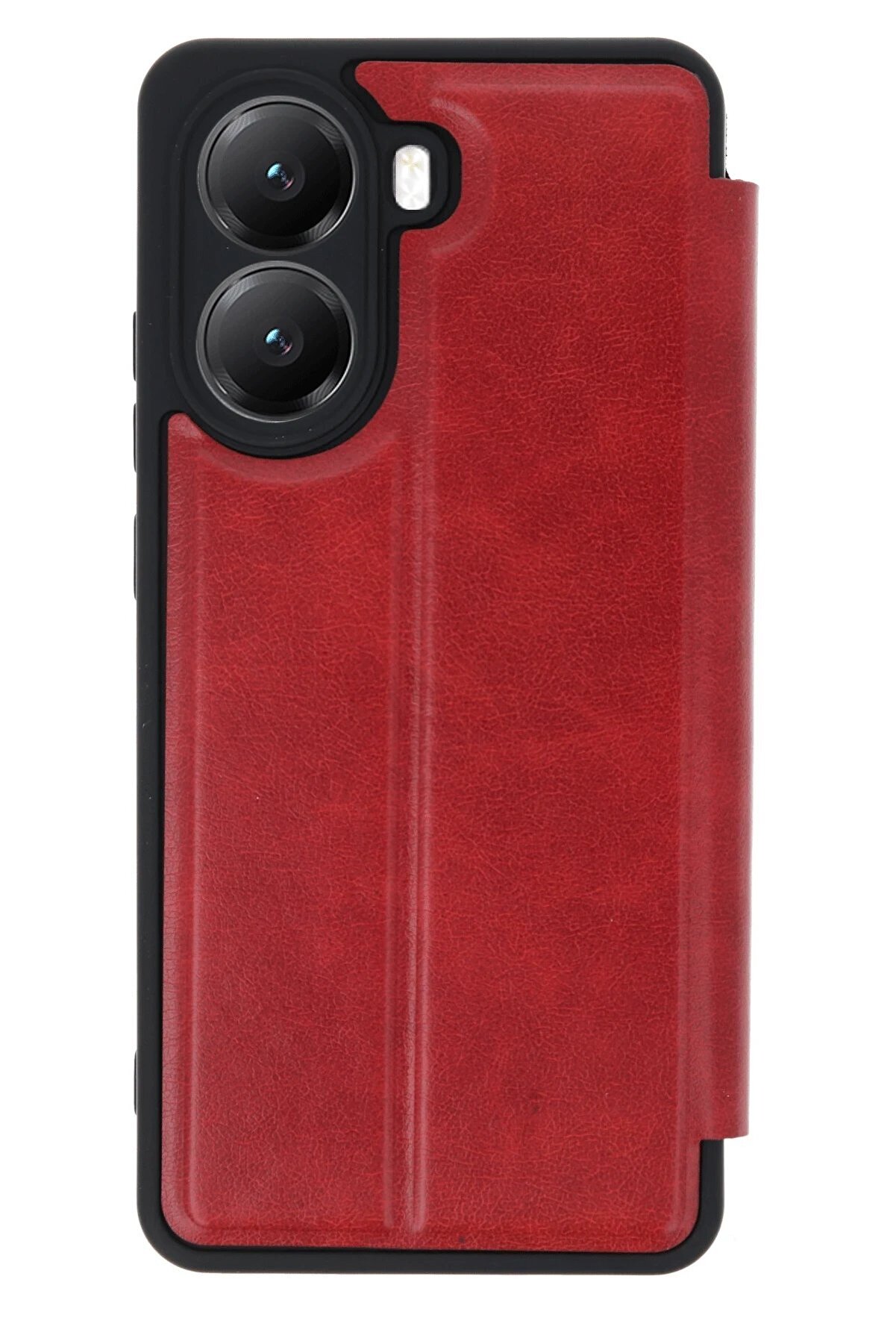 Xi̇aomi̇ Poco X7 Pro Kılıf Fli̇p Cover - Kırmızı - Dropx2607-4878