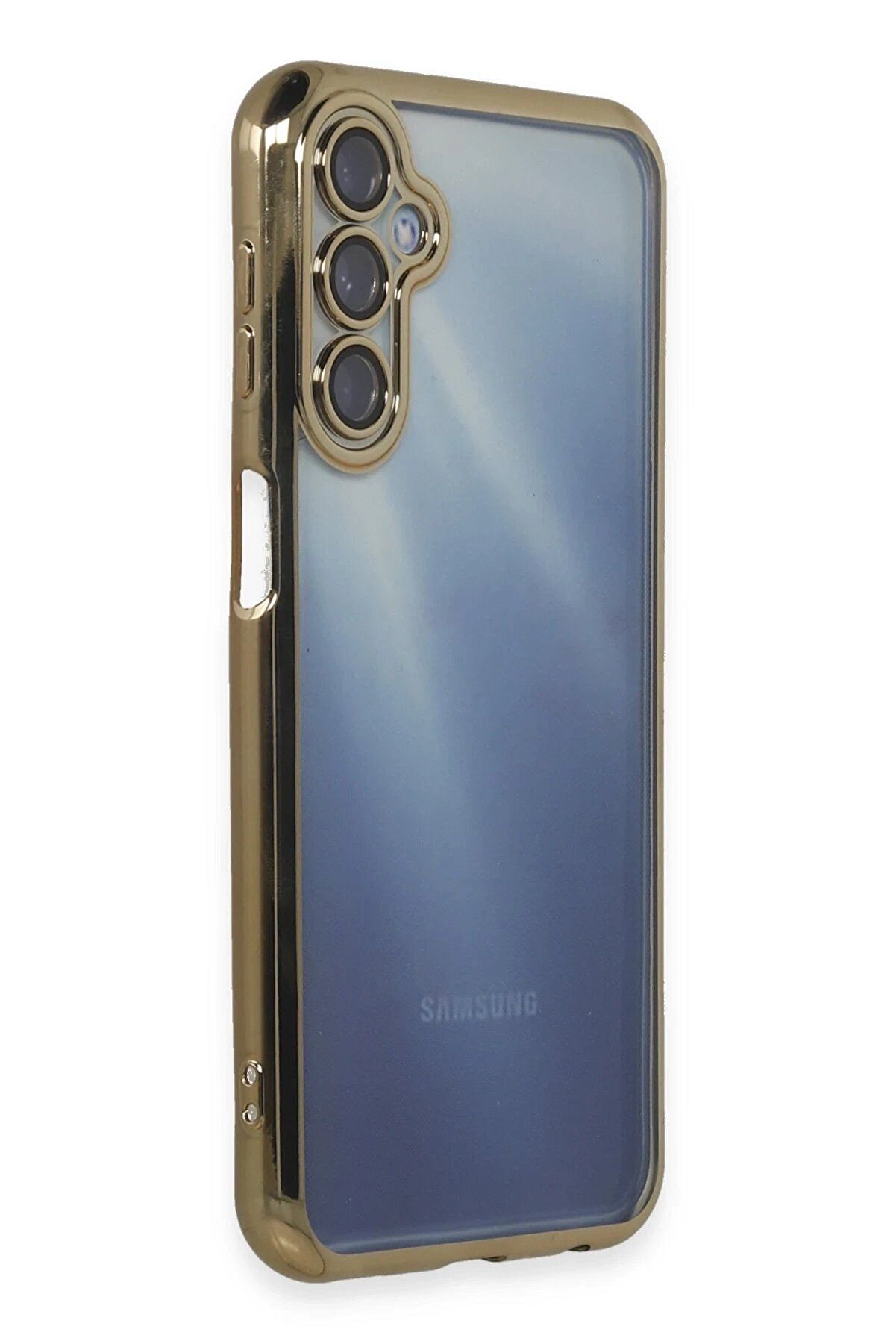 Samsung Galaxy A15 4G Kılıf Lensli̇ Si̇li̇kon - Gold - Dropx8290-5693