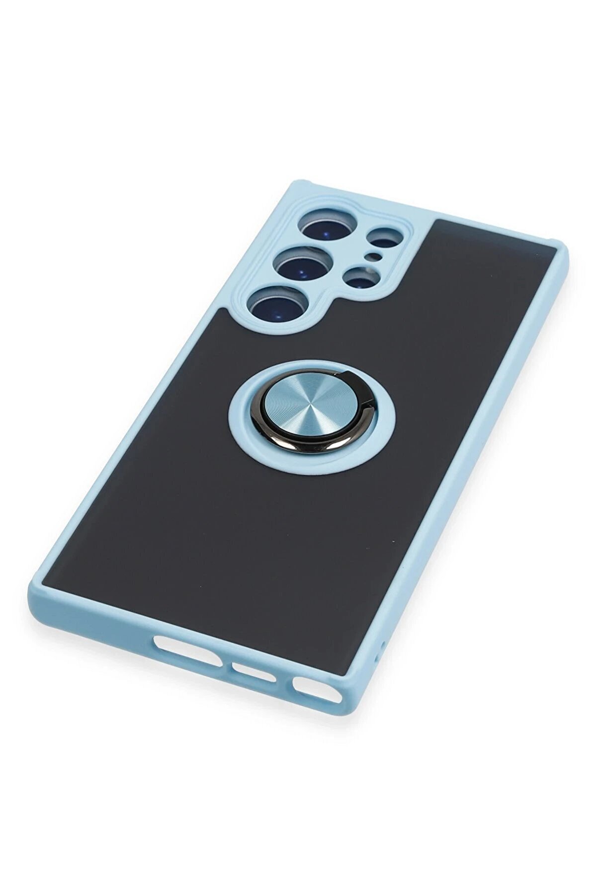 Samsung Galaxy S23 Ultra Kılıf Montreal Y&uuml;z&uuml;kl&uuml; Si̇li̇kon Kapak - Buz Mavi̇ - Dropx7626-3637