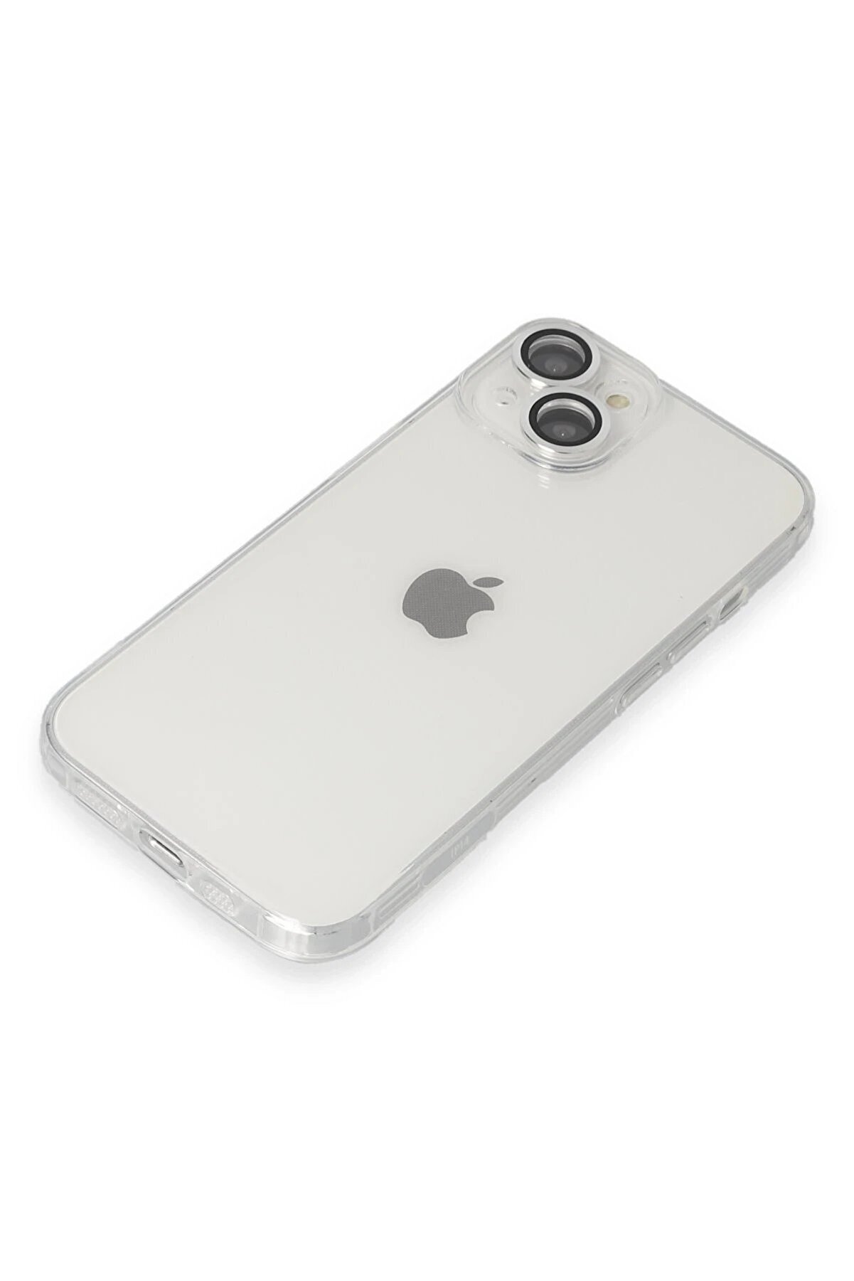 İphone 14 Kılıf Luko Lens Si̇li̇kon - G&uuml;m&uuml;ş - Dropx3909-7211
