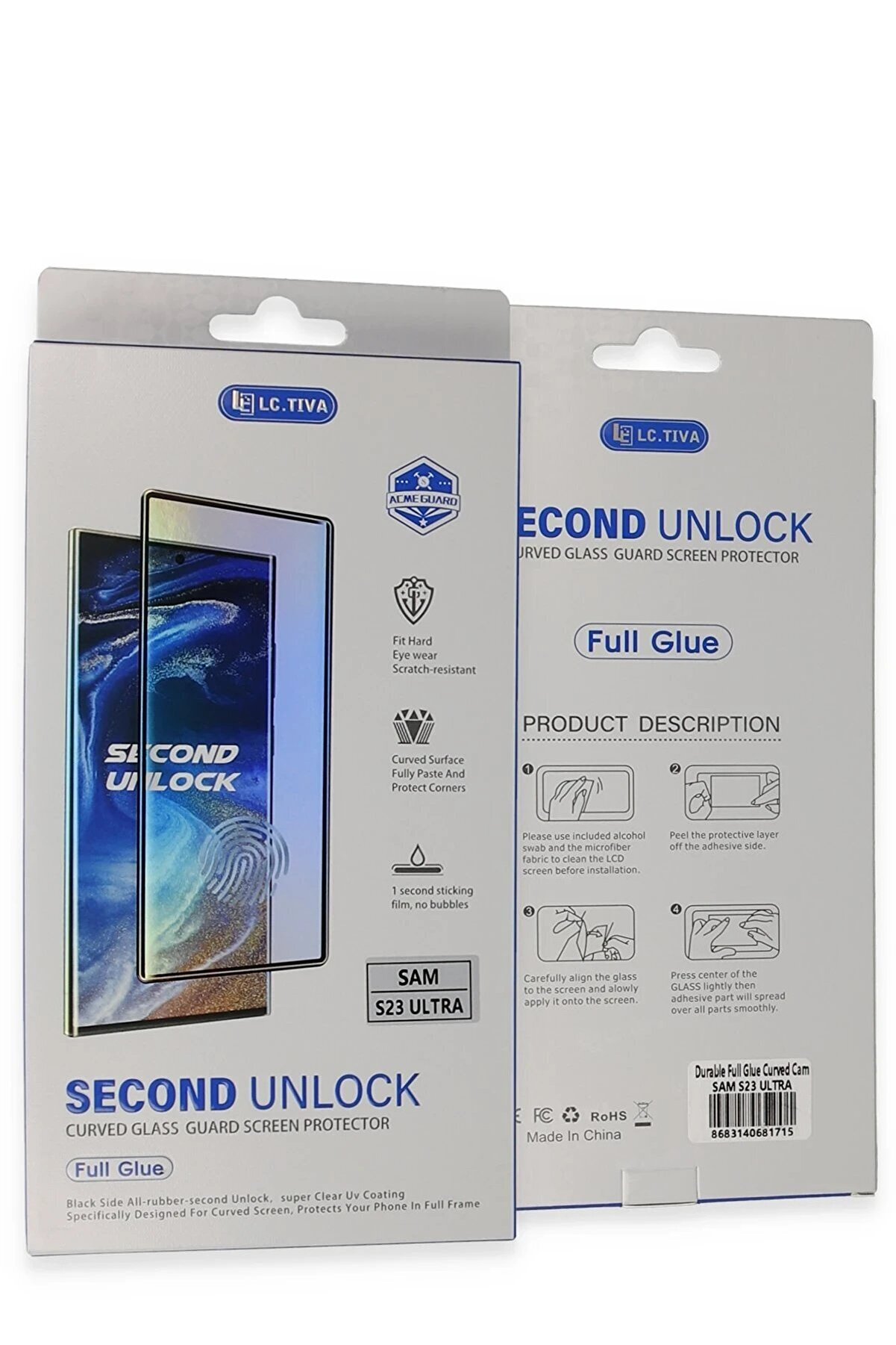 Samsung Galaxy S23 Ultra Durable Full Glue Curved Cam - Dropx7208-7786