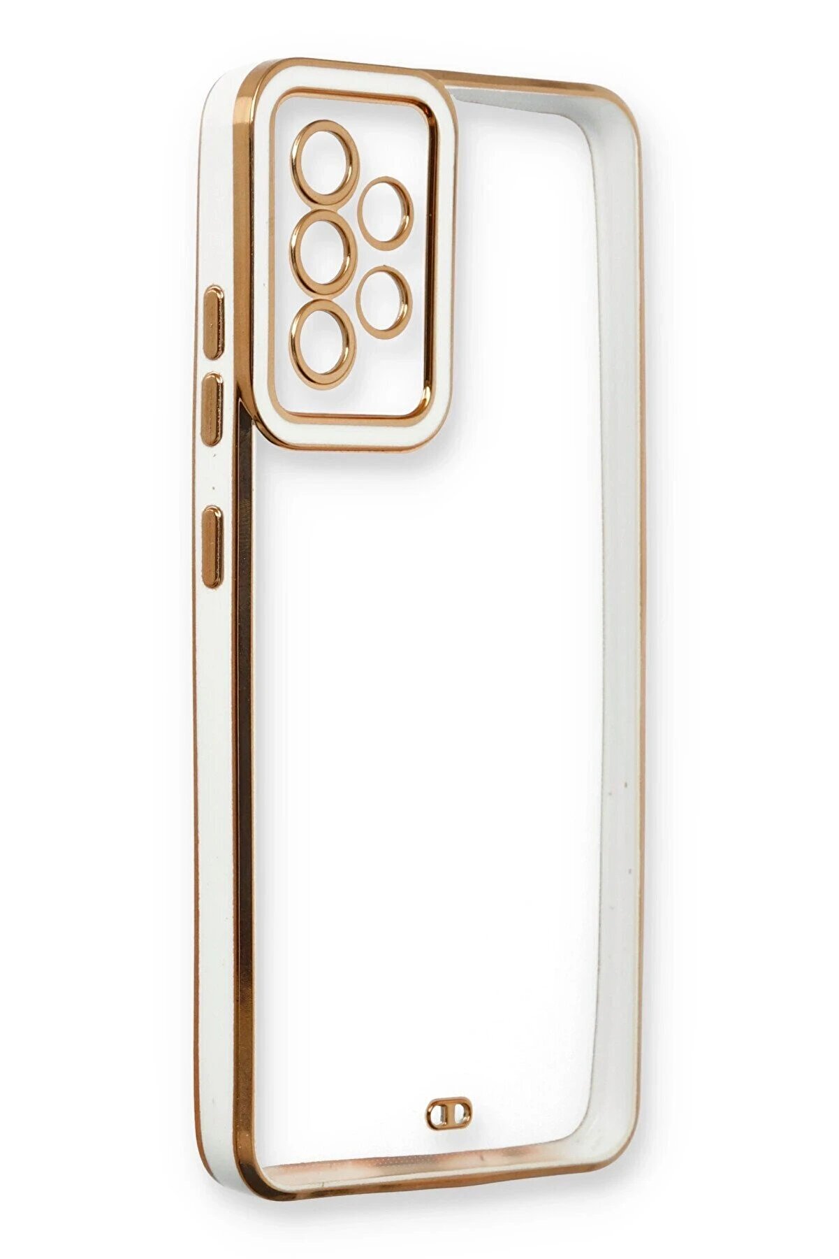 Samsung Galaxy A23 4G Kılıf Li̇va Lens Si̇li̇kon - Beyaz - Dropx8548-5072