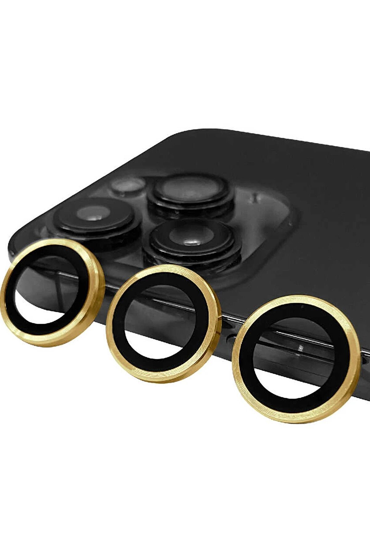 CepteToptan iPhone 14 Pro Raze Metal Kamera Lens - Gold - DROPX2251-4679