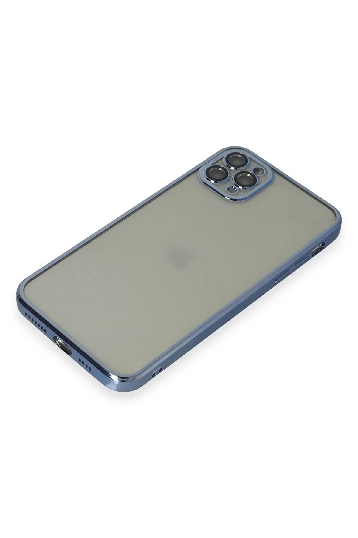 İphone 11 Pro Max Kılıf Lensli̇ Si̇li̇kon - Açık Mavi̇ - Dropx9455-8843