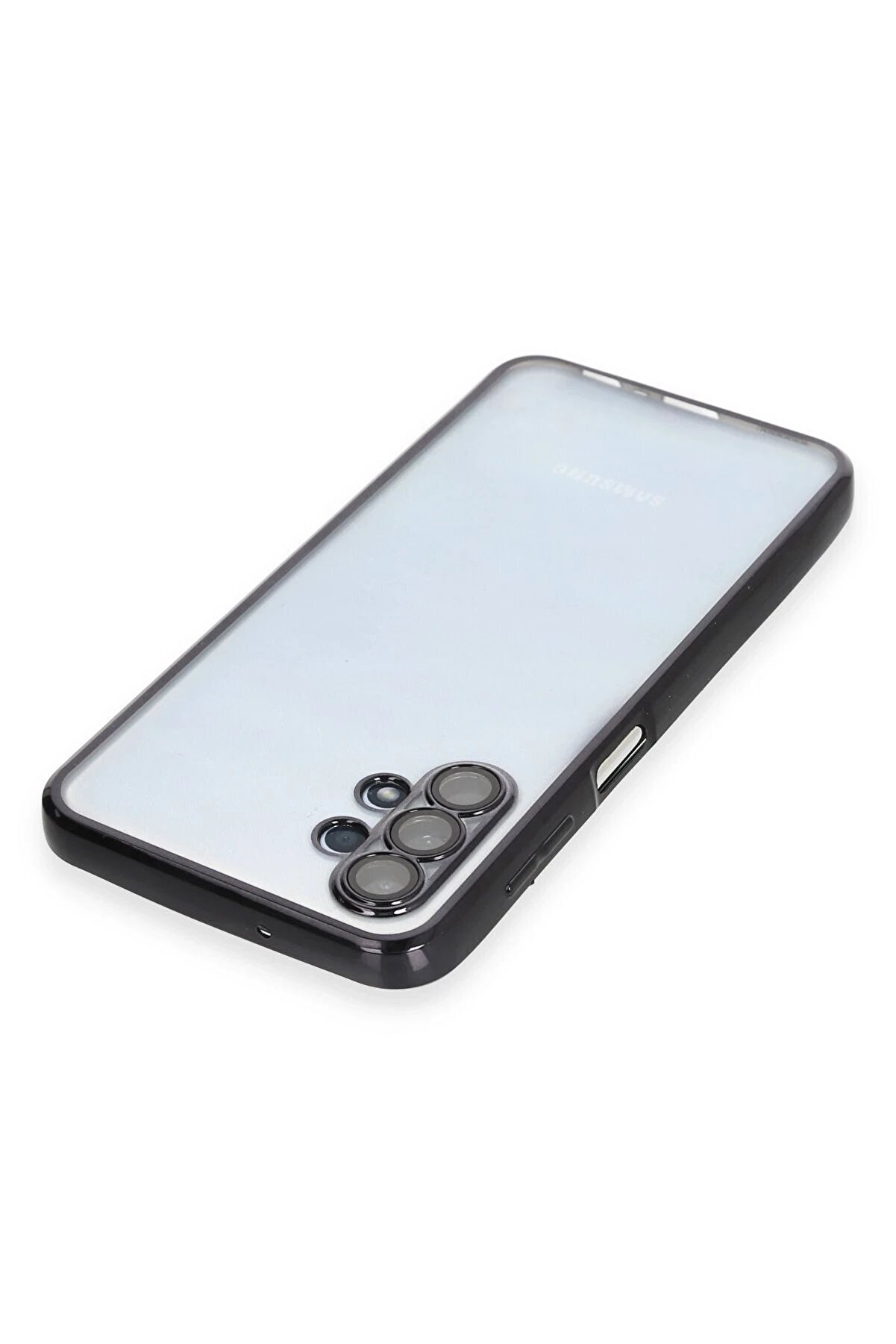 Samsung Galaxy A13 4G Kılıf Lensli̇ Si̇li̇kon - Si̇yah - Dropx4858-8805