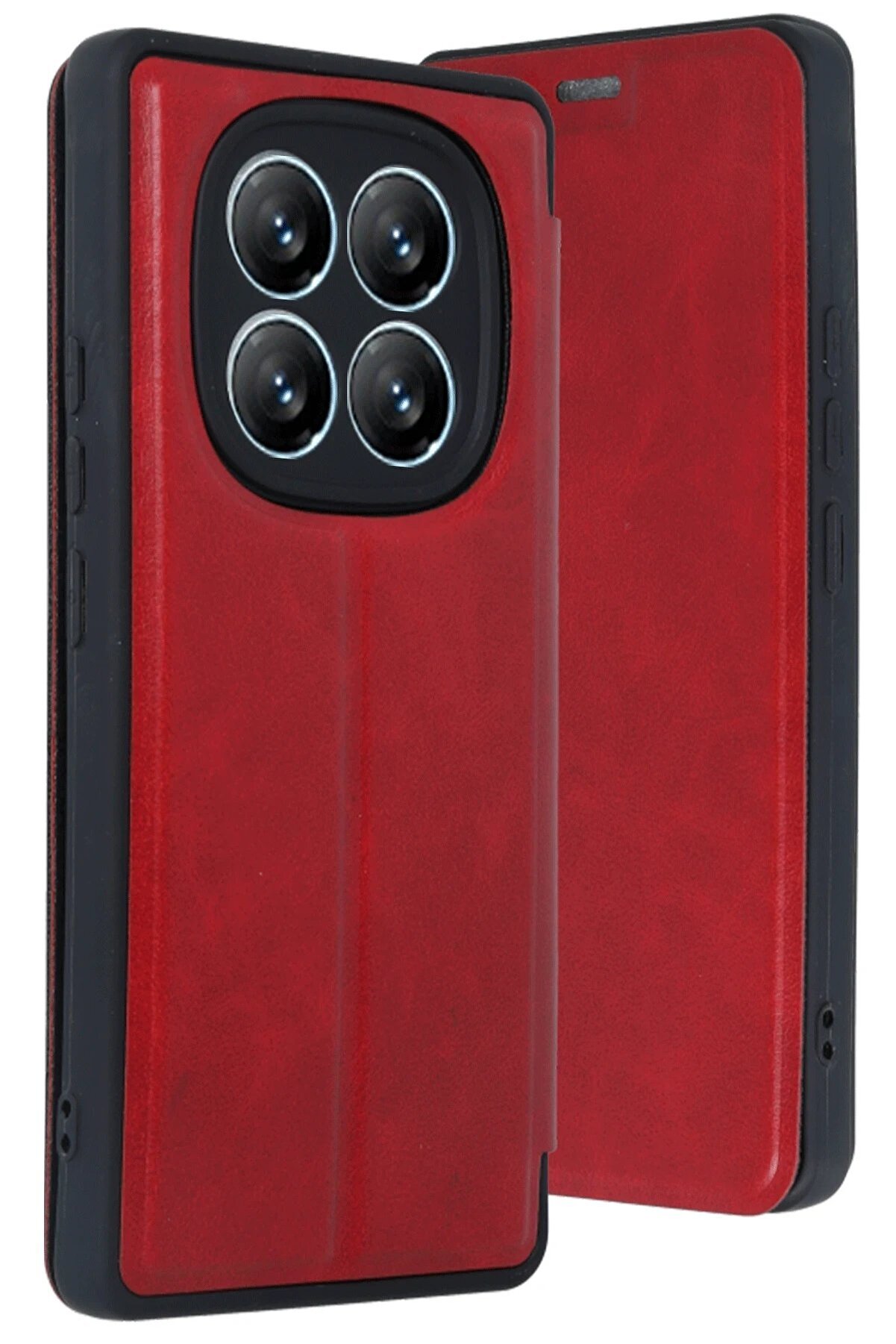 Xi̇aomi̇ Redmi̇ Note 14 Pro 4G Kılıf Fli̇p Cover - Kırmızı - Dropx3561-1662