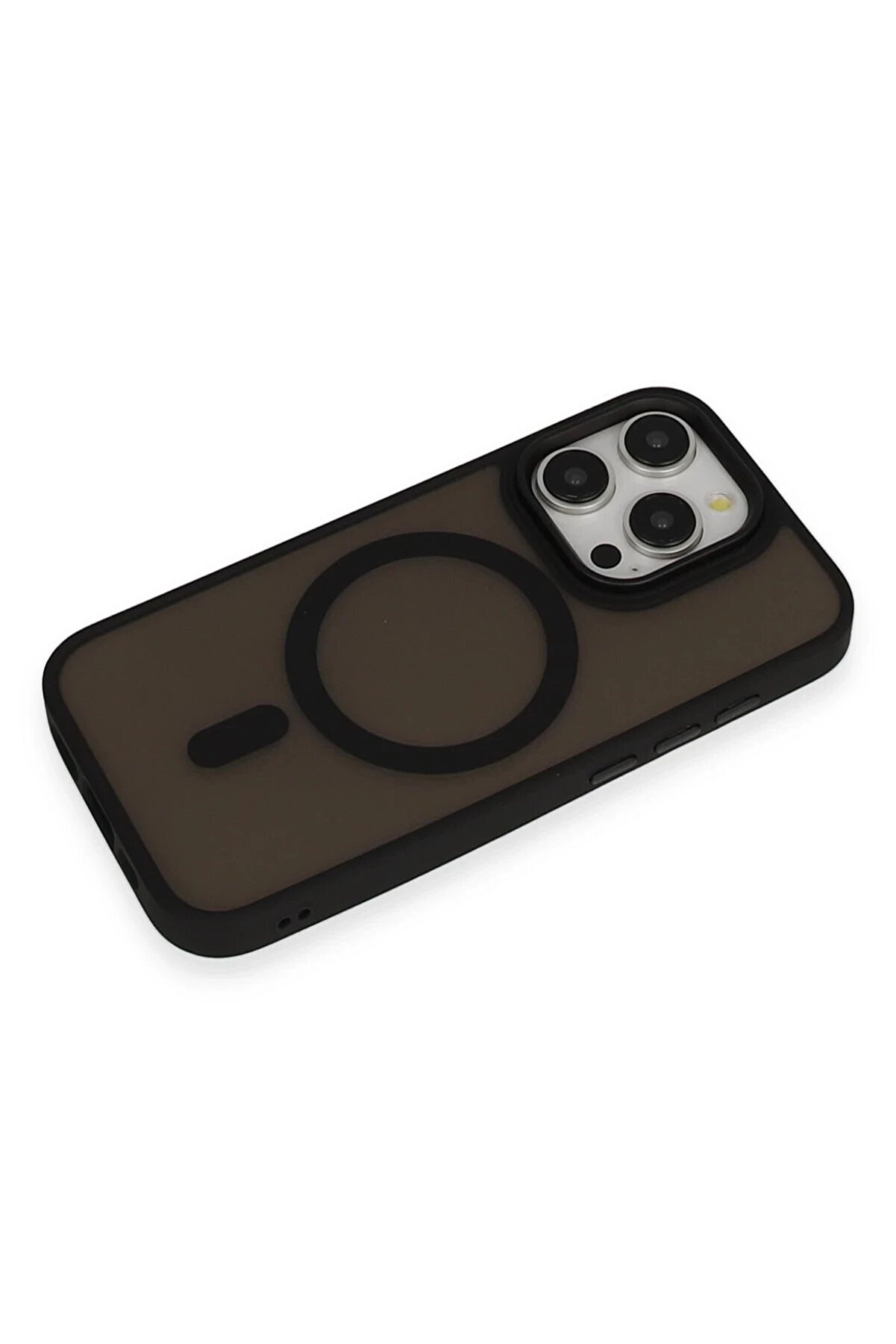 İphone 15 Pro Kılıf Oslo Magsafe Kapak - Si̇yah - Dropx2833-3082