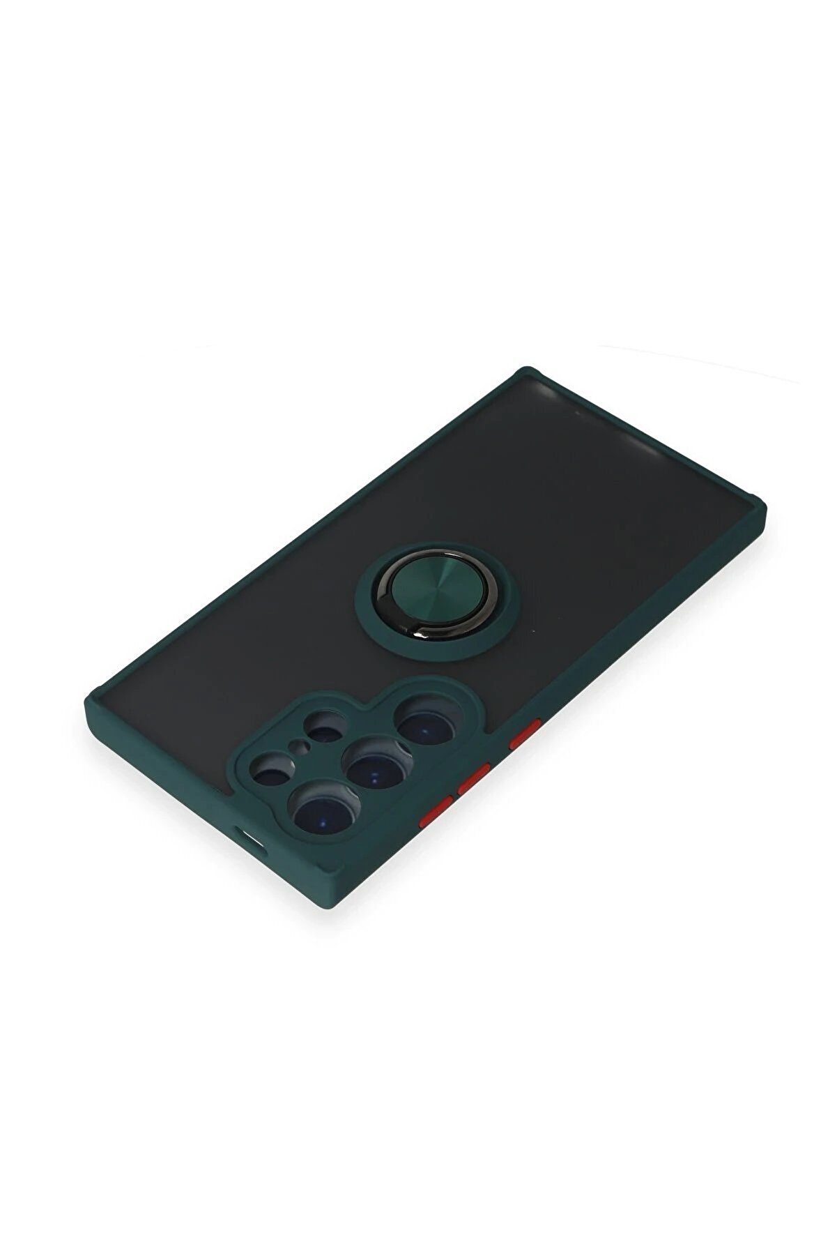 Samsung Galaxy S24 Ultra Kılıf Montreal Yüzüklü Si̇li̇kon Kapak - Yeşi̇l - Dropx4090-6233