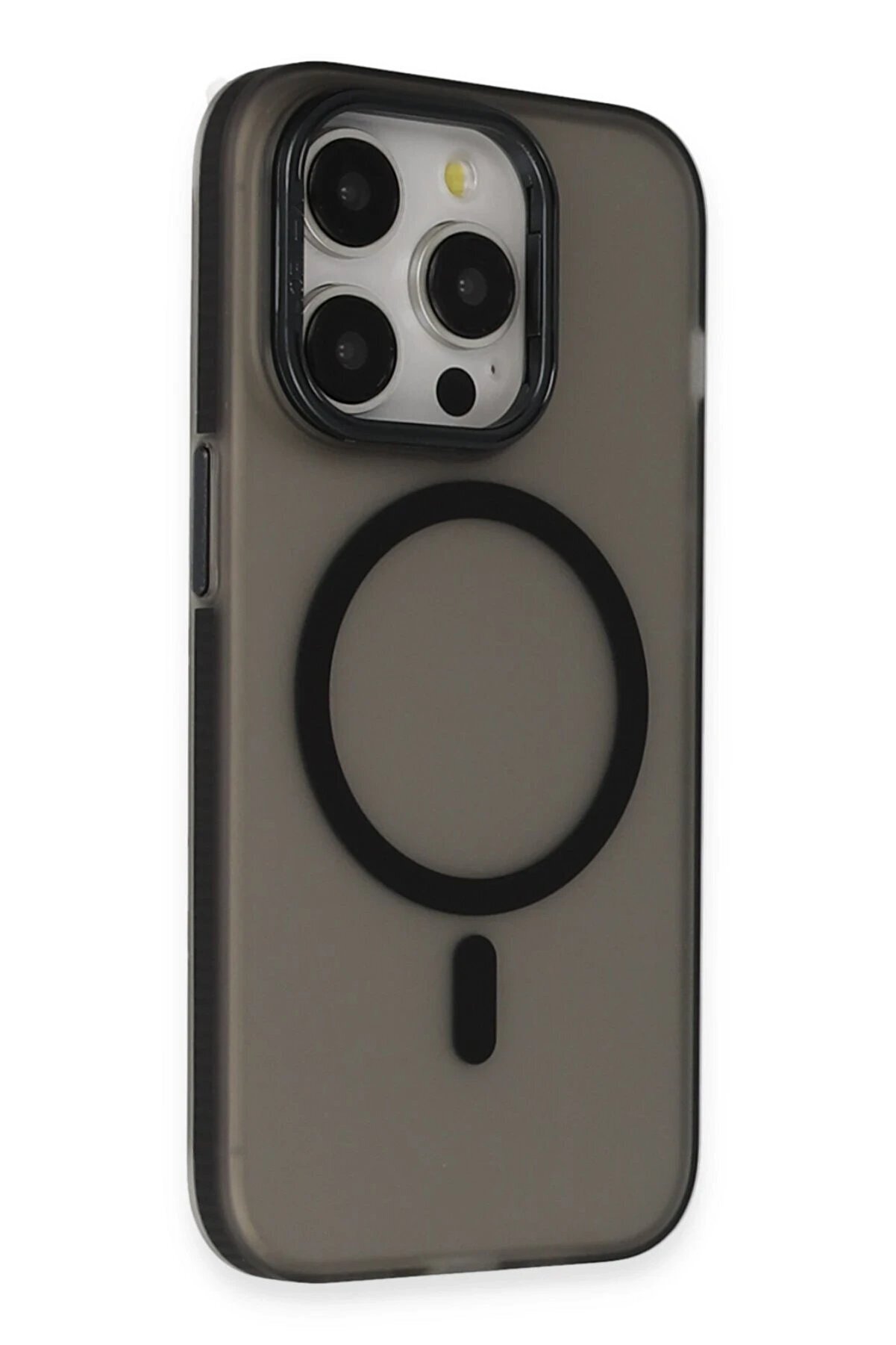 İphone 14 Pro Max Frost Standlı Magsafe Kapak - Si̇yah - Dropx4638-7379