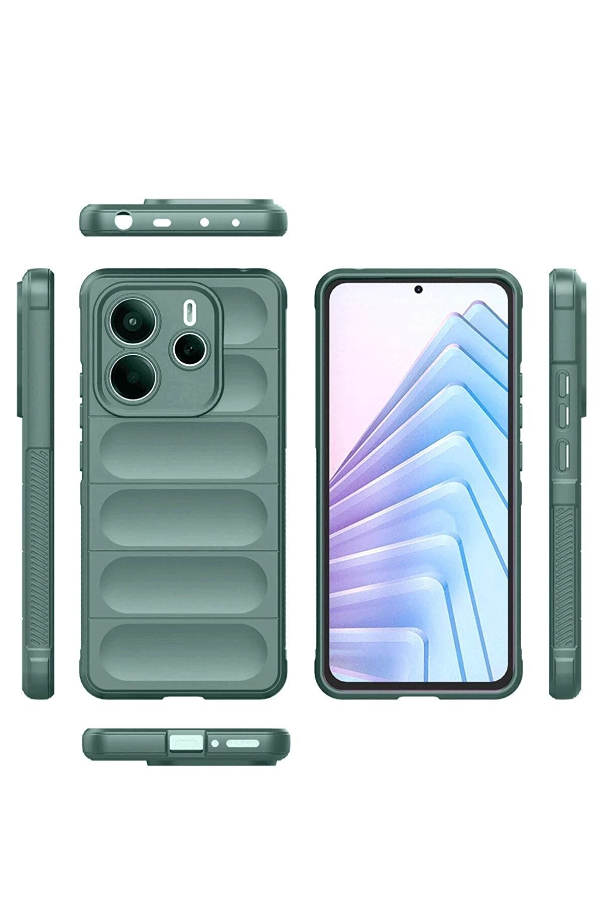 Newface Xi̇aomi̇ Redmi̇ Note 14 4G Kılıf Opti̇mum Si̇li̇kon - Laci̇vert