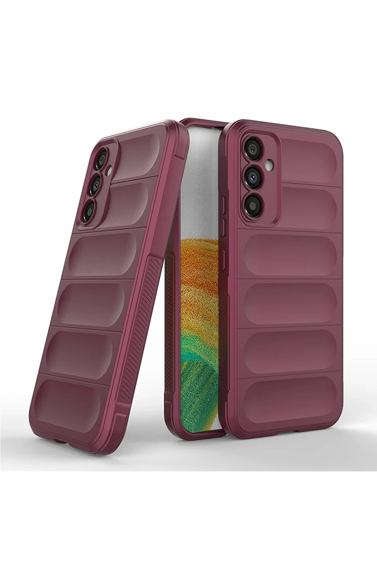 Samsung Galaxy M34 5G Kılıf Opti̇mum Si̇li̇kon - Bordo - Dropx4104-9466