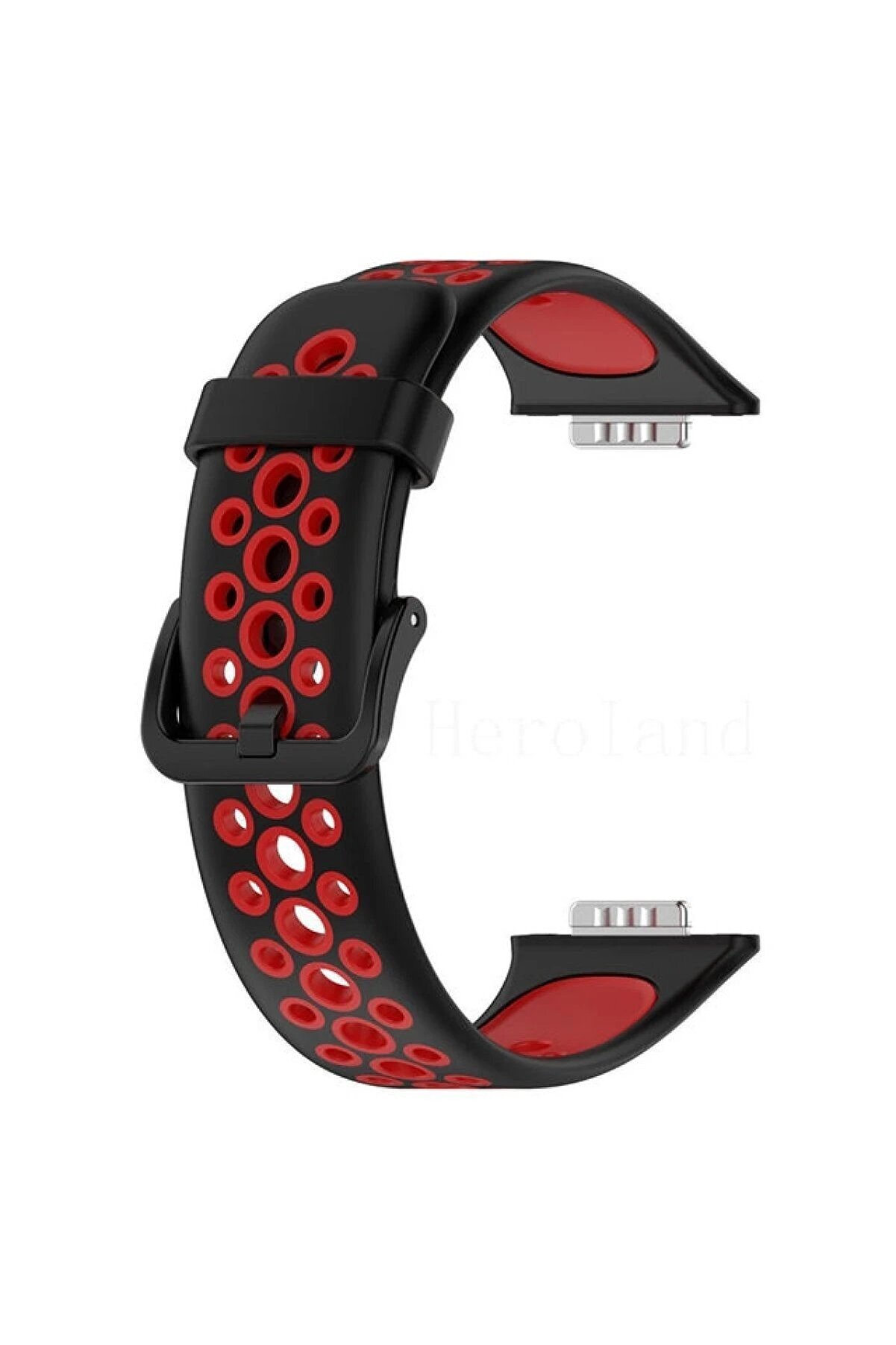 Huawei̇ Watch Fi̇t 2 Spor Deli̇kli̇ Kordon - Si̇yah-Kırmızı - Dropx3464-6852