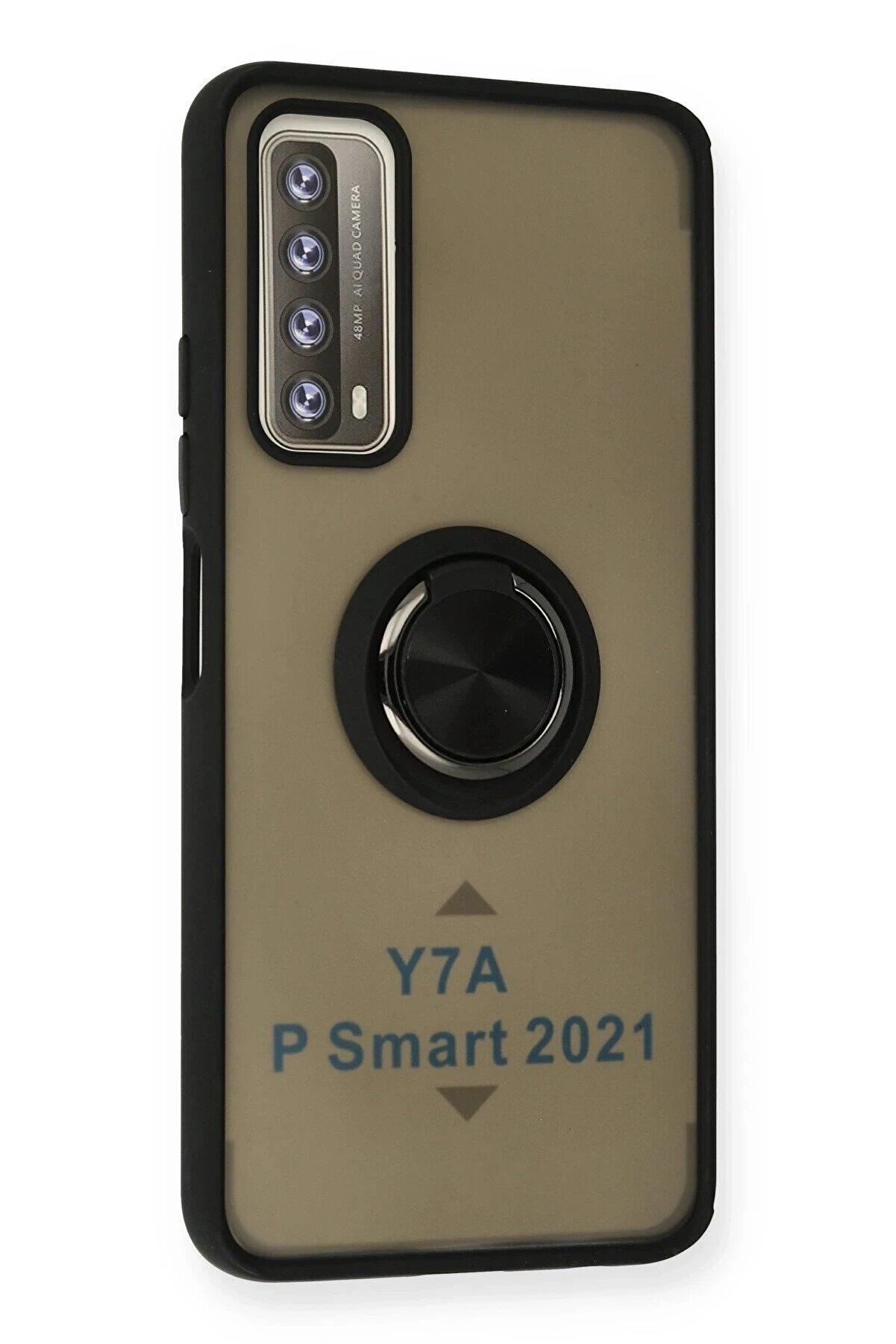 Newface Huawei̇ P Smart 2021 Kılıf Montreal Y&uuml;z&uuml;kl&uuml; Si̇li̇kon Kapak - Si̇yah