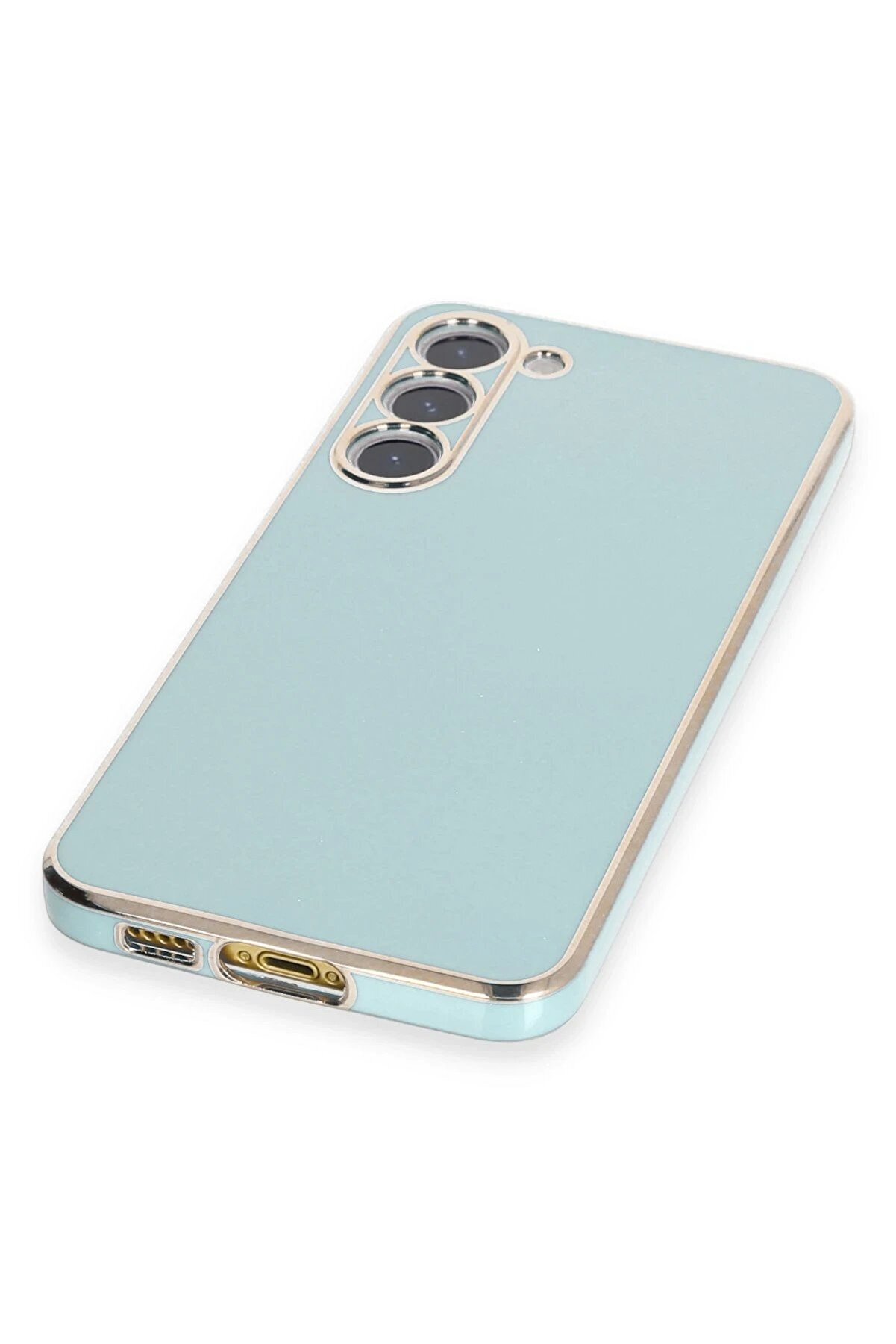 Samsung Galaxy S23 Kılıf Volet Si̇li̇kon - A&ccedil;ık Yeşi̇l - Dropx5867-7916