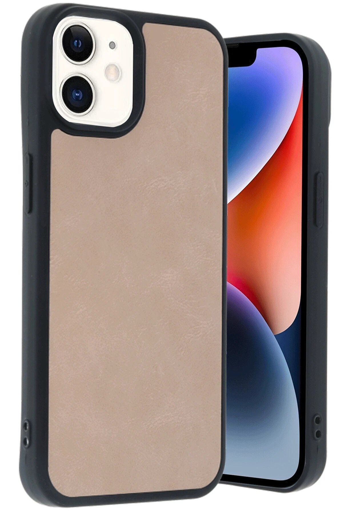 İphone 11 Kılıf Aras Deri̇ Kapak - Pudra - Dropx7679-1017