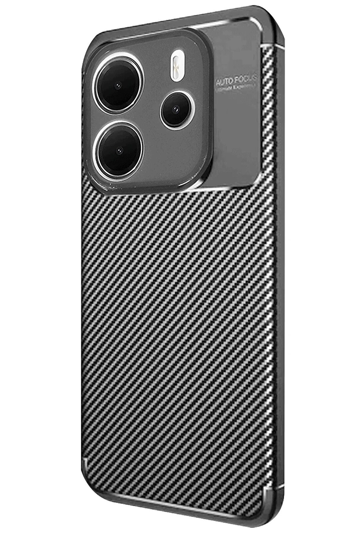 Xi̇aomi̇ Redmi̇ Note 14 4G Kılıf Auto Focus Karbon Kapak - Si̇yah - Dropx9155-3713